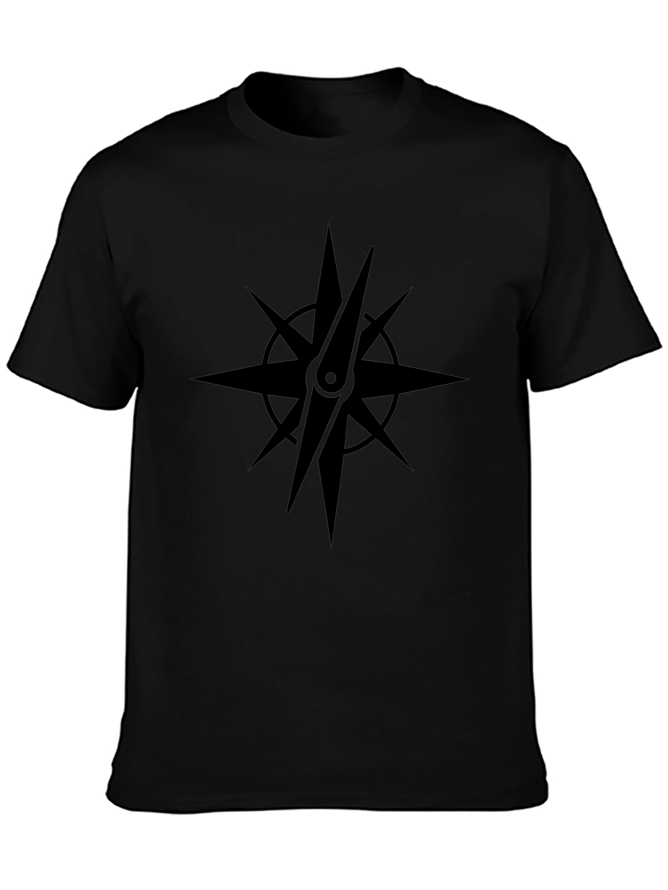 Black Compass Star Graphic T-Shirt