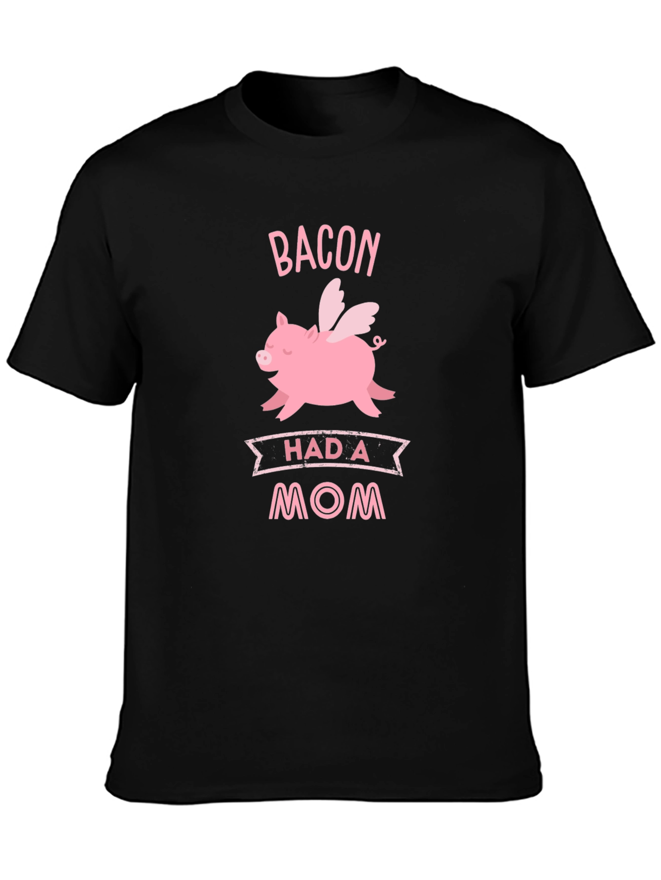 Bacon Had A Mom Graphic T-Shirt