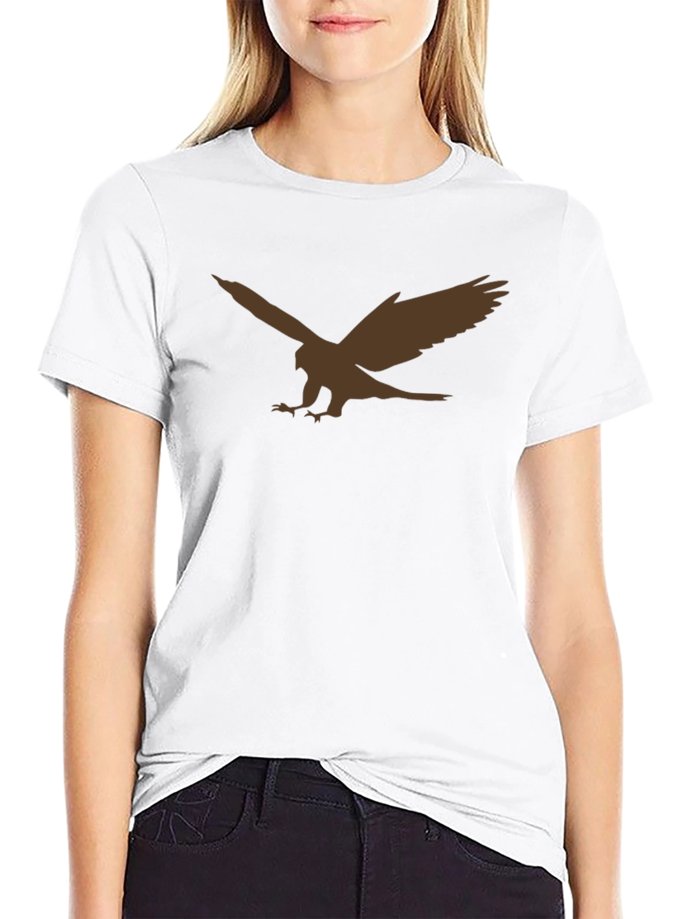 Black T-Shirt with Eagle Graphic