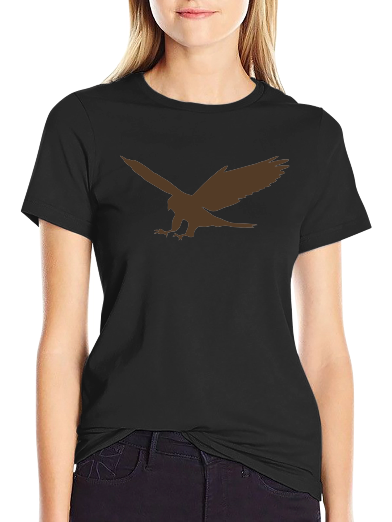 Black T-Shirt with Eagle Graphic