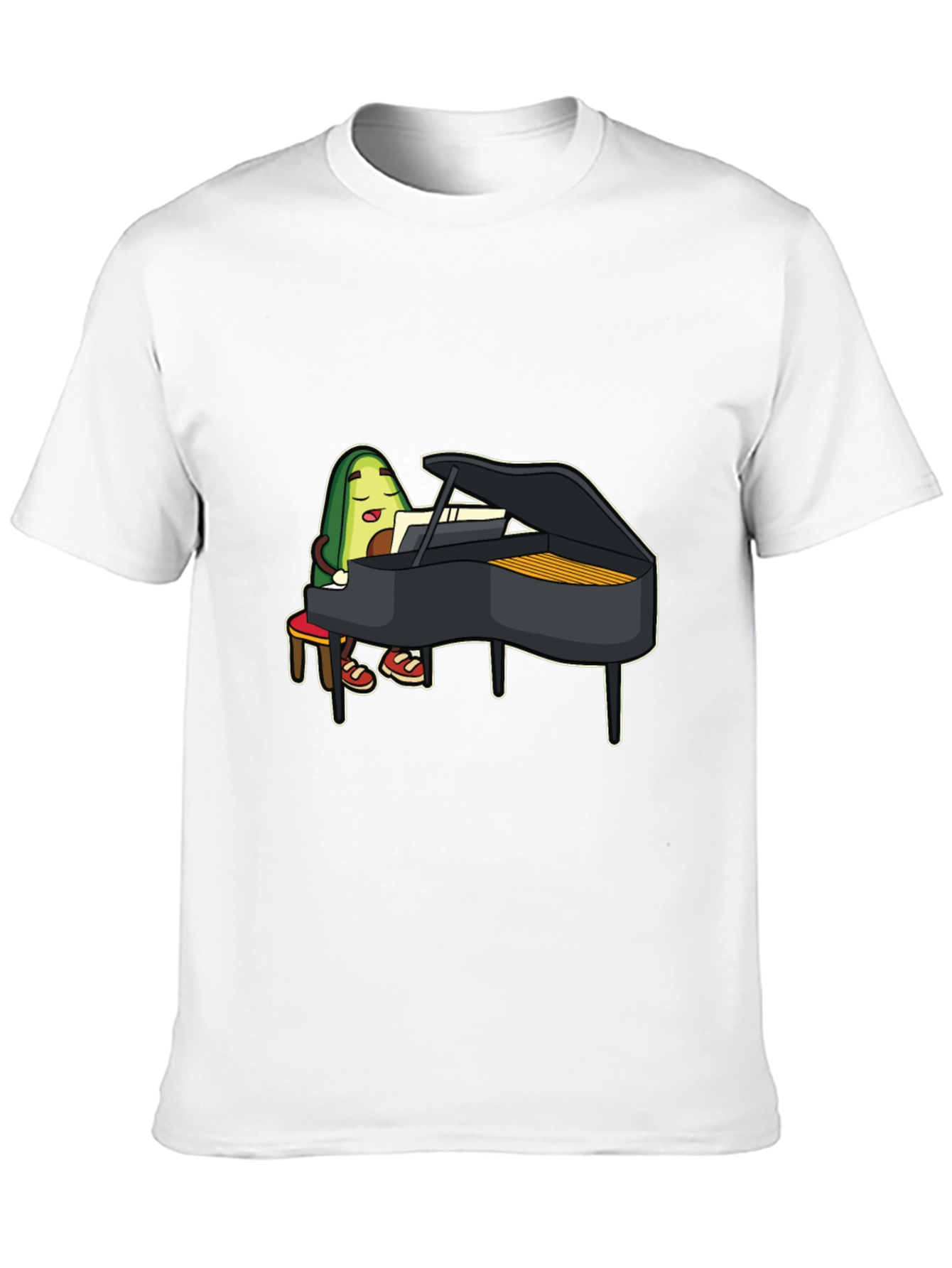 Avocado Piano Player Graphic T-Shirt