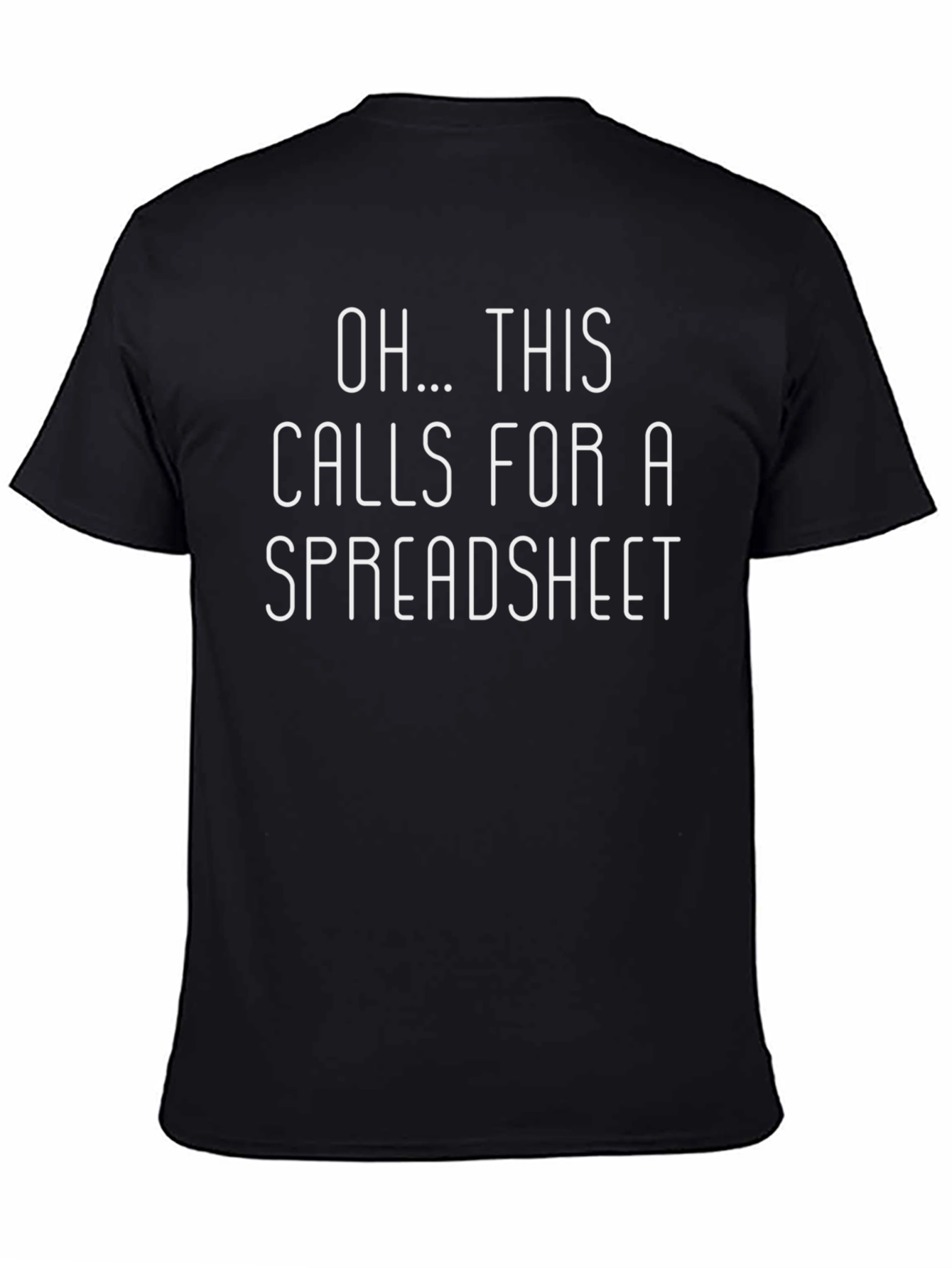 Funny Spreadsheet T-Shirt - Black Graphic Tee