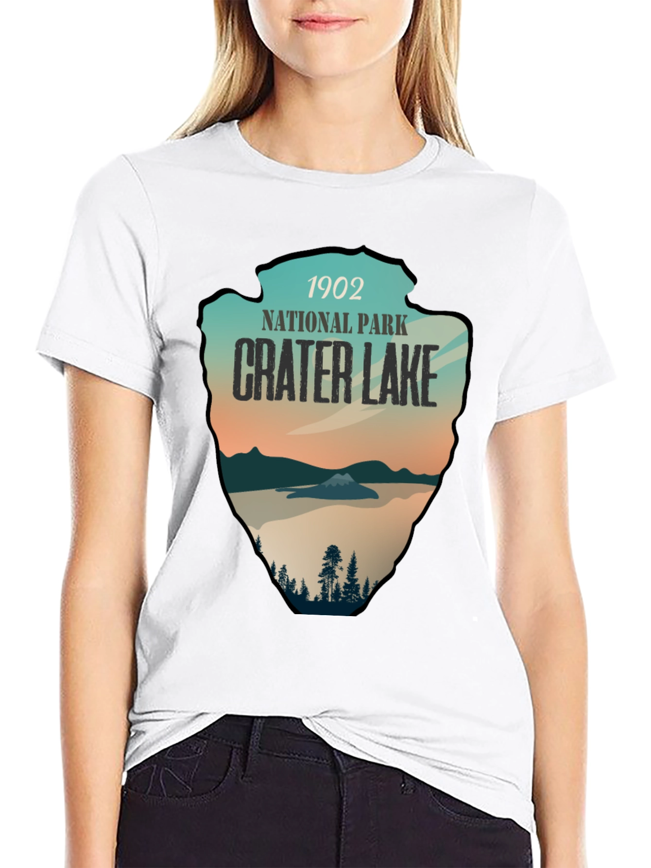 Crater Lake National Park T-Shirt - 1902 Arrowhead Design