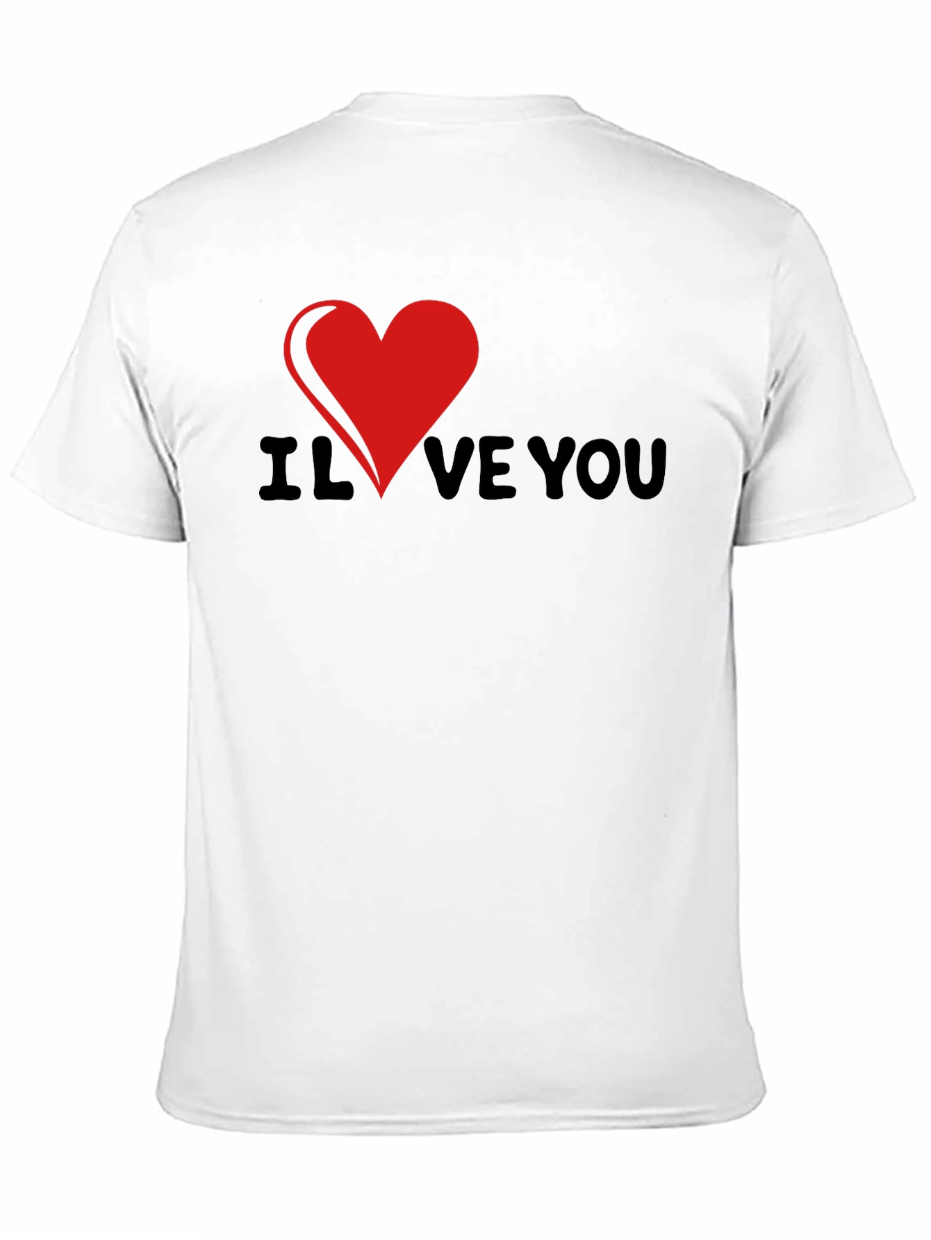 I Heart Love You Graphic Tee - Black