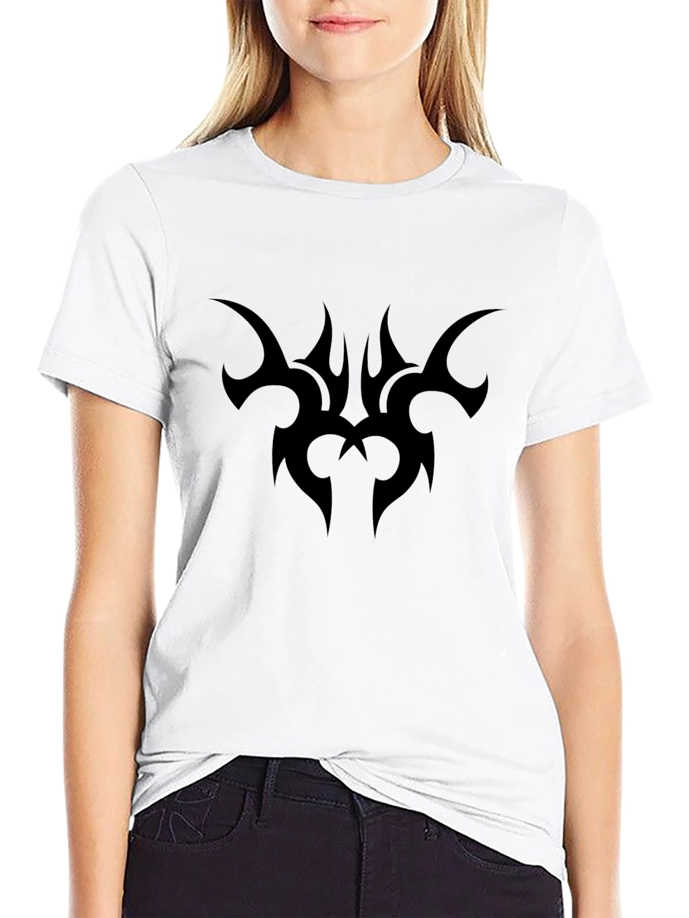 Black Tribal Tattoo Graphic T-Shirt for Men