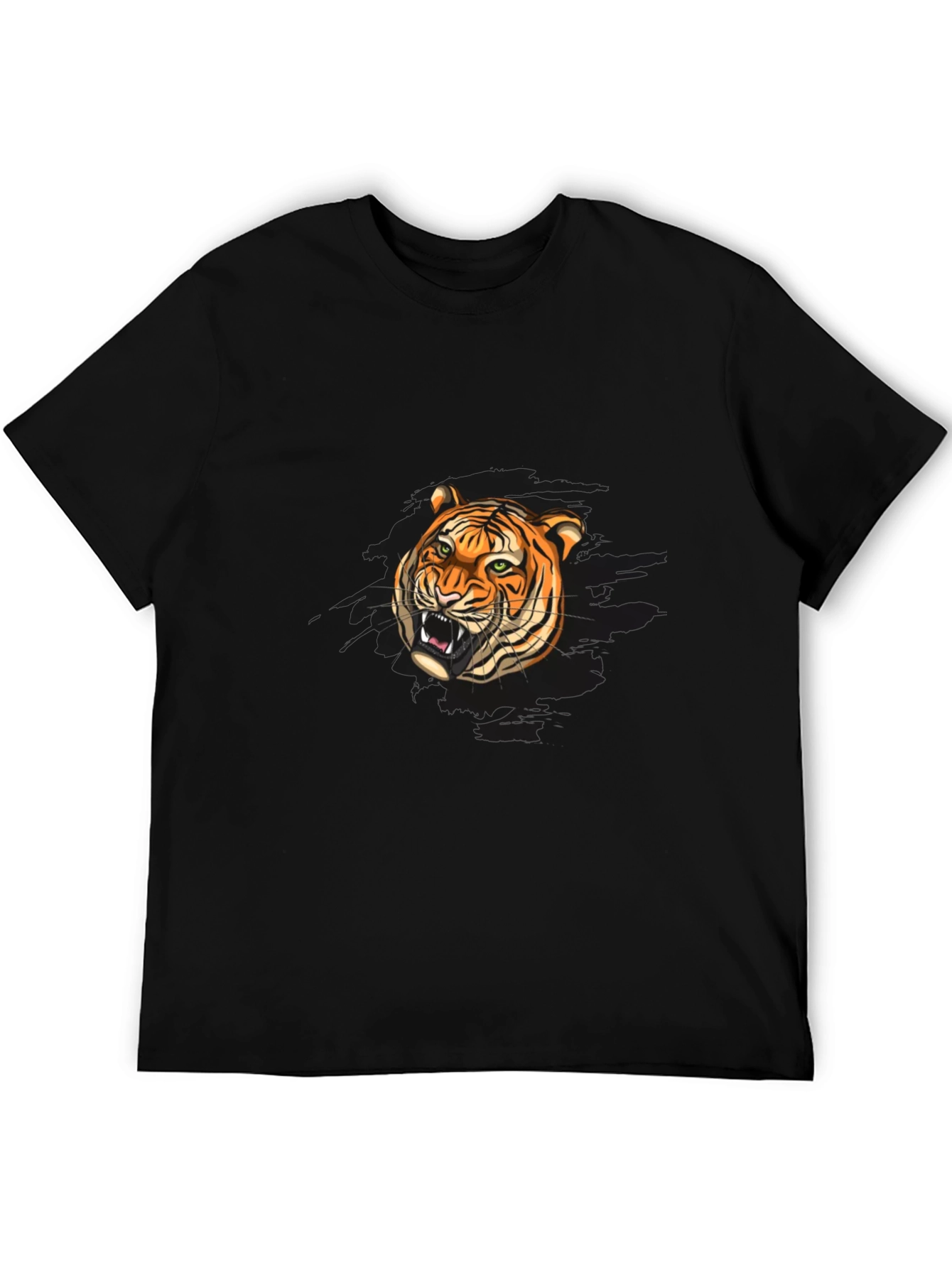 Tiger Graphic Black T-Shirt