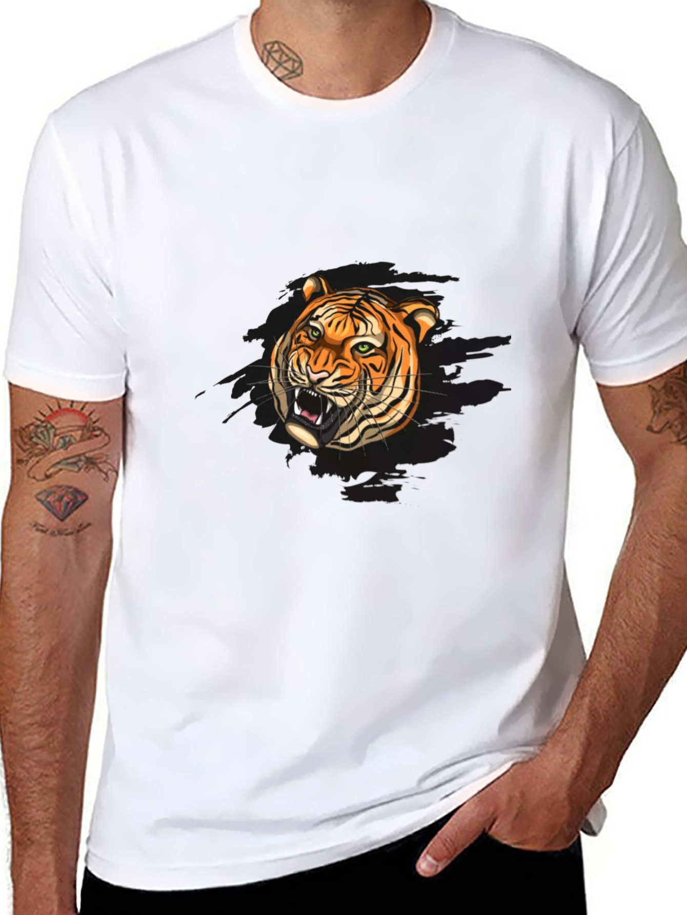 Tiger Graphic Black T-Shirt