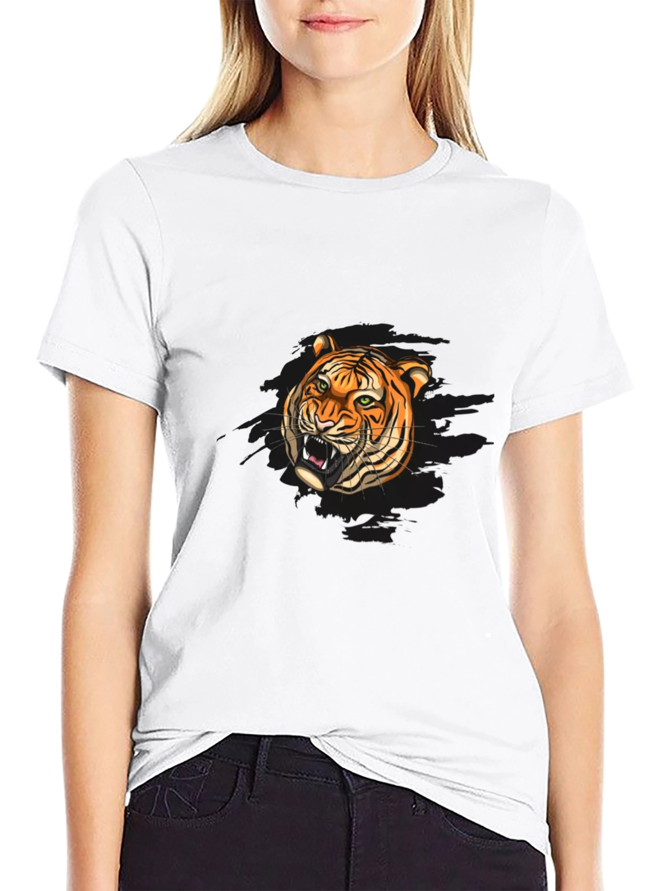 Tiger Graphic Black T-Shirt