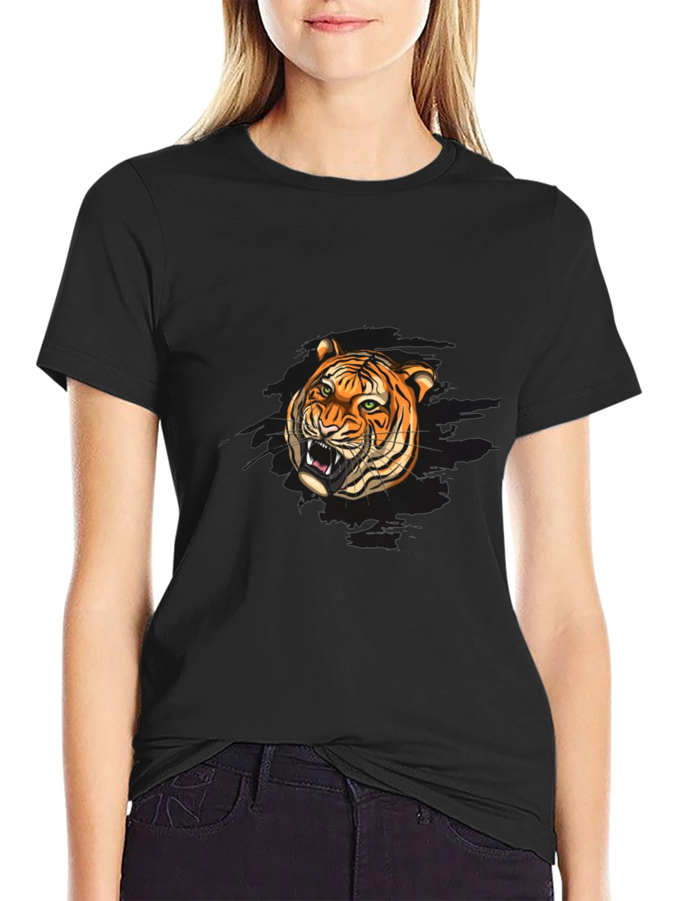 Tiger Graphic Black T-Shirt