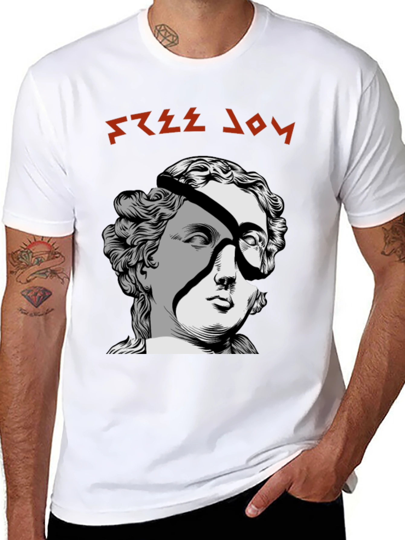 Free Joy Graphic Tee - Unique Design Black T-Shirt