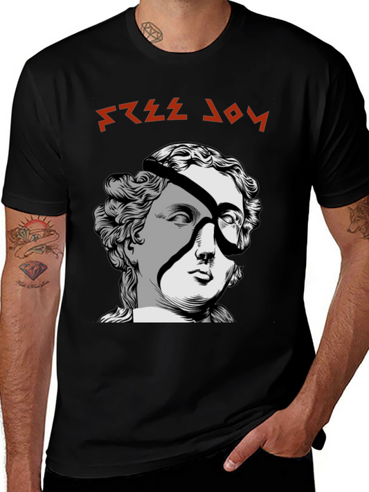 Free Joy Graphic Tee - Unique Design Black T-Shirt