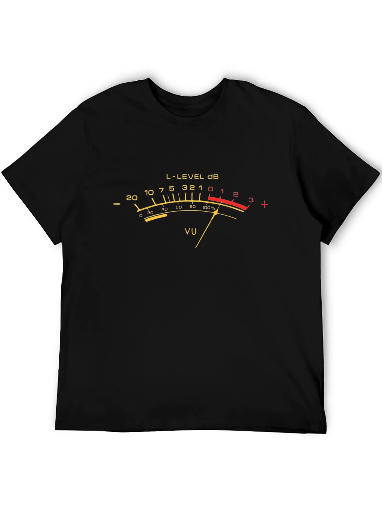 VU Meter Graphic Tee - Black Analog Audio Shirt