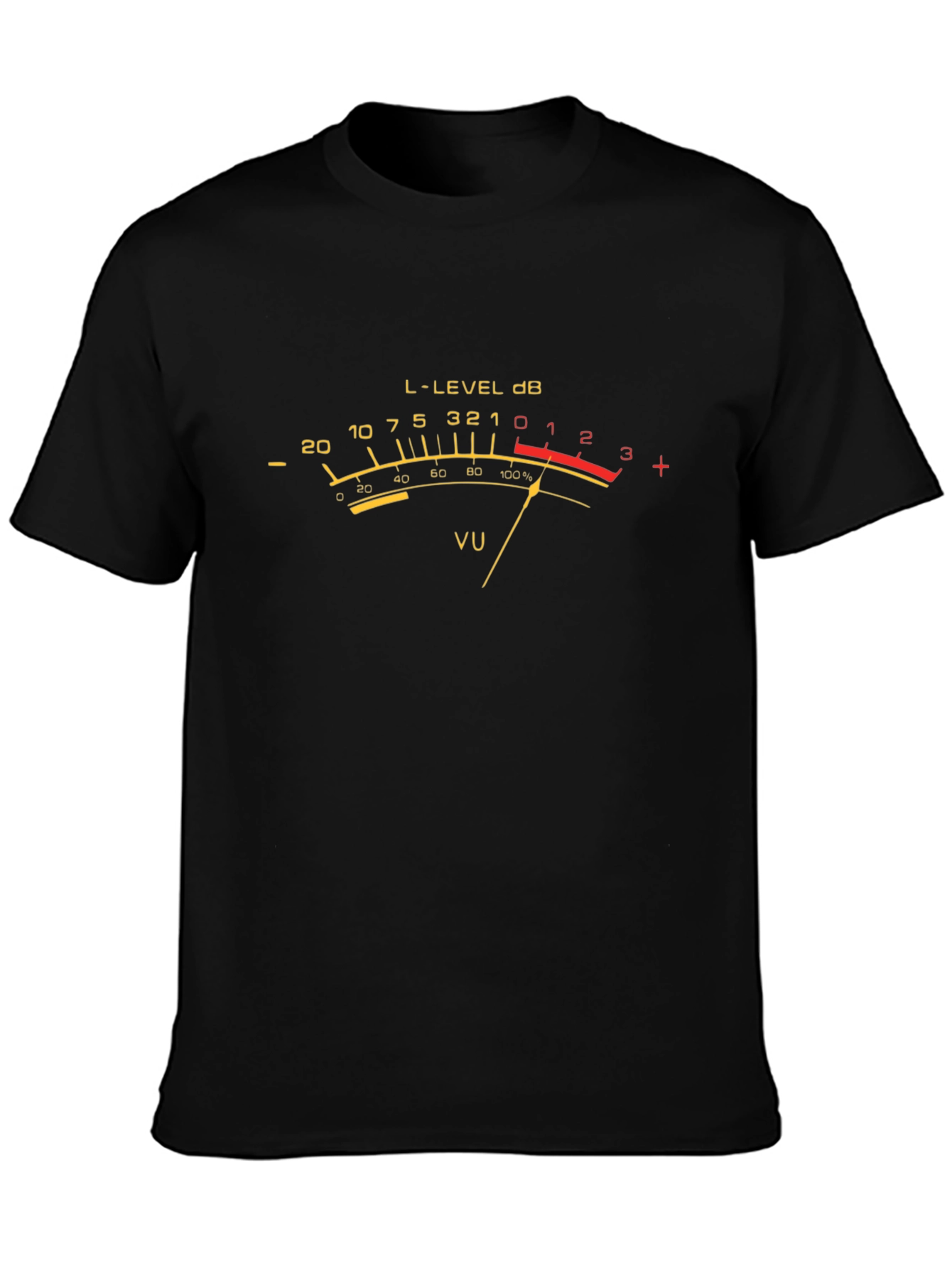 VU Meter Graphic Tee - Black Analog Audio Shirt