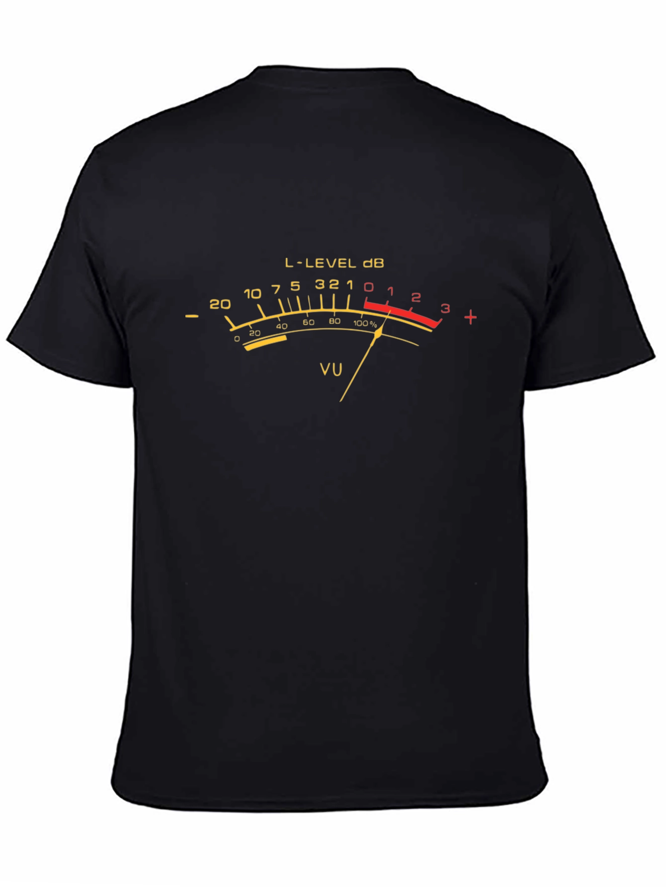 VU Meter Graphic Tee - Black Analog Audio Shirt