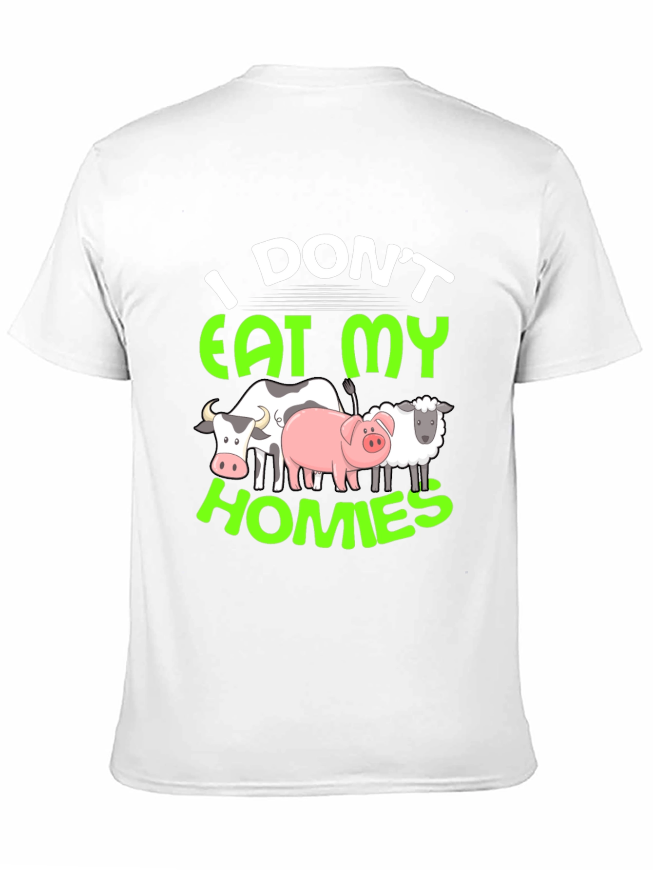 Vegan Graphic T-Shirt - I Dont Eat My Homies