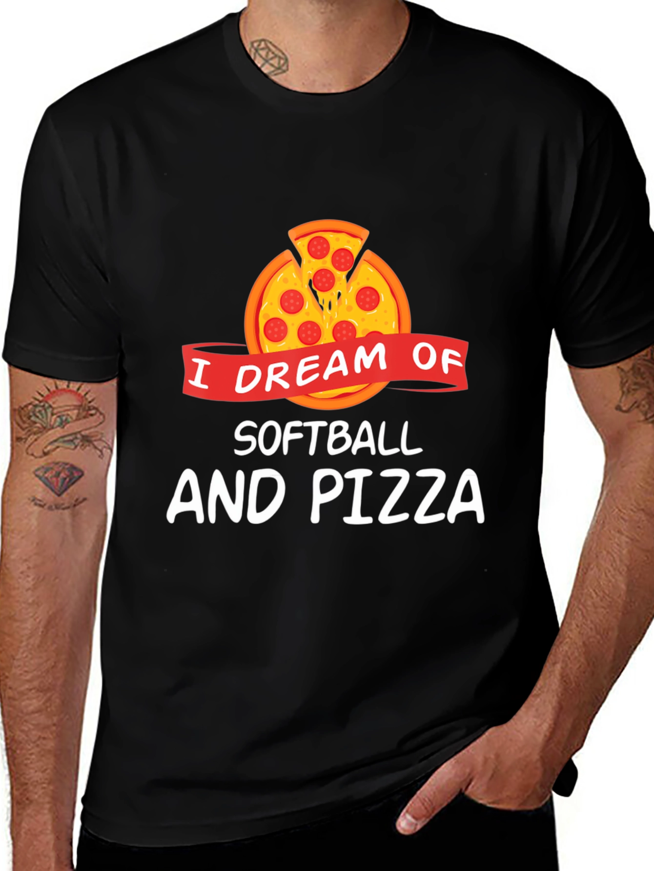 I Dream of Softball and Pizza T-Shirt