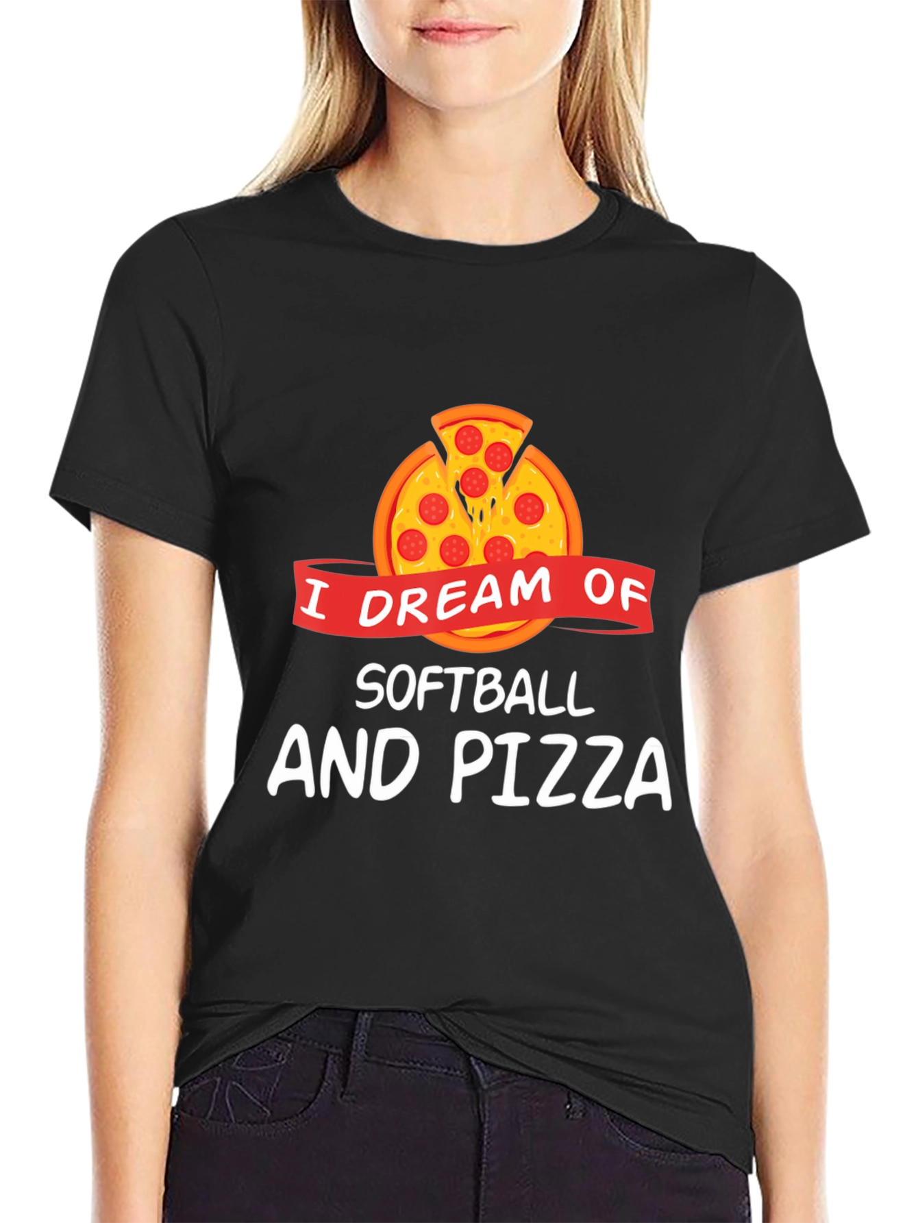 I Dream of Softball and Pizza T-Shirt