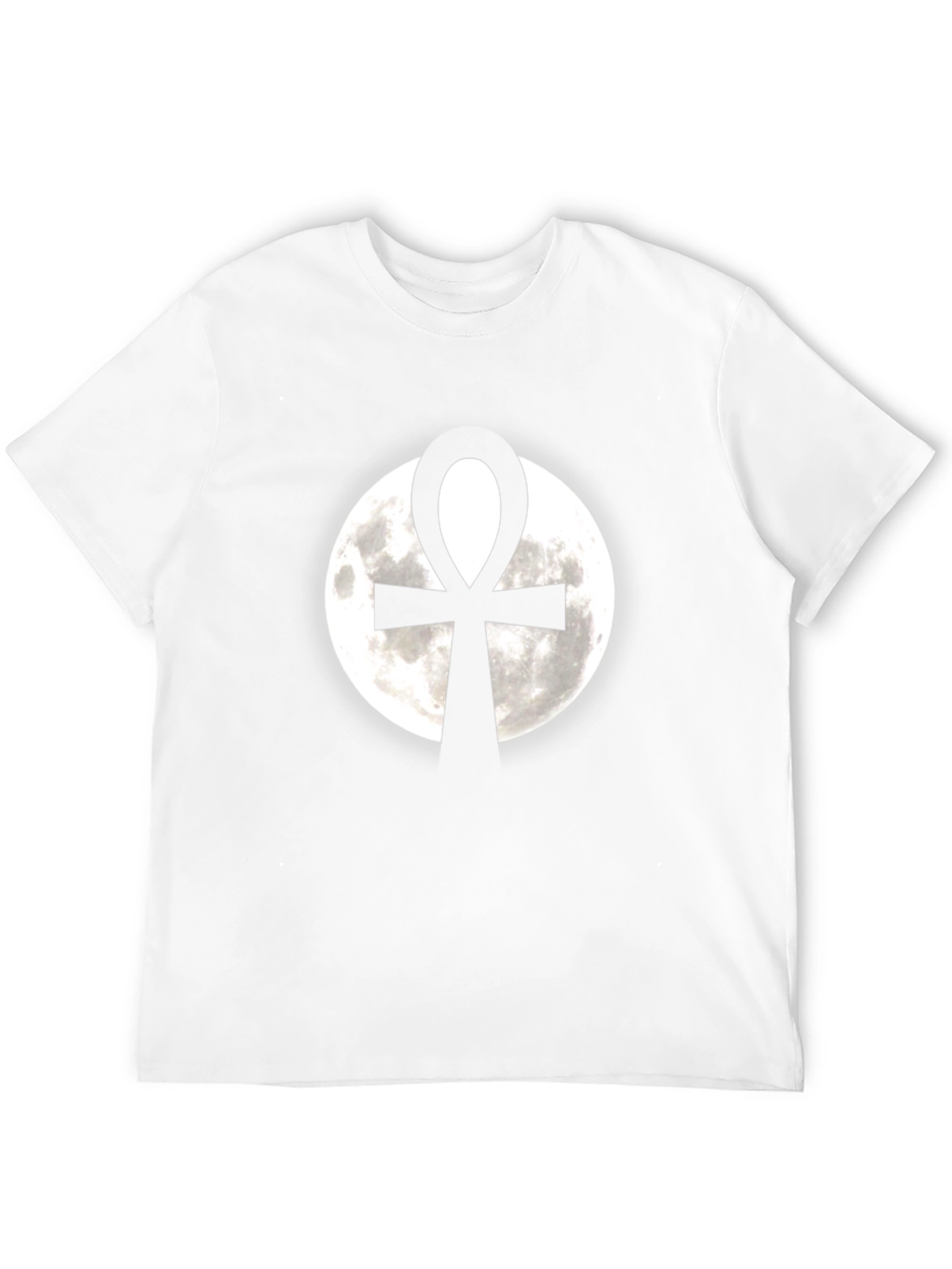 Ankh Moon Graphic Tee - Egyptian Symbol T-Shirt