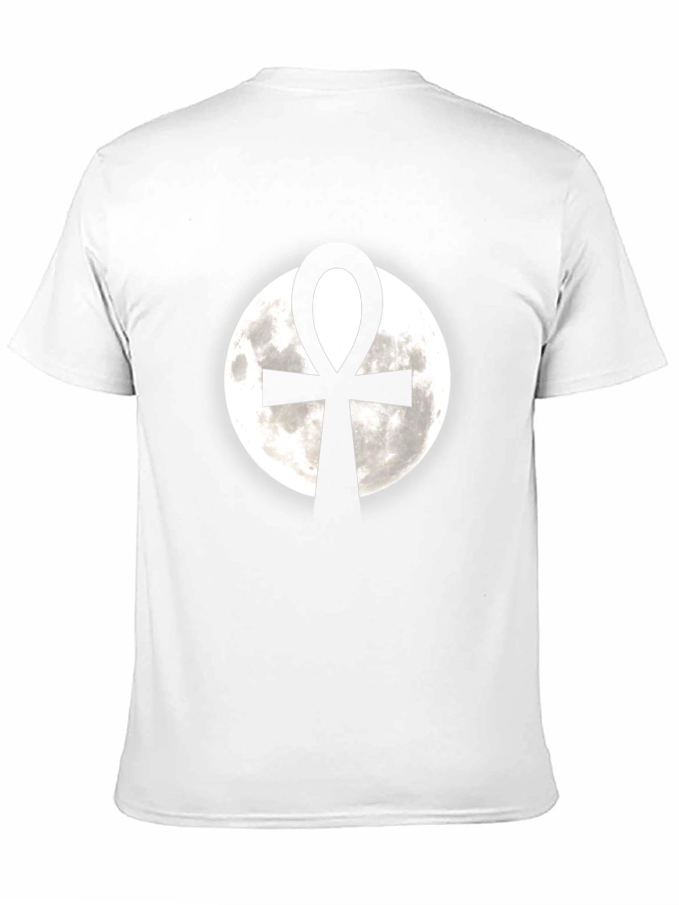 Ankh Moon Graphic Tee - Egyptian Symbol T-Shirt