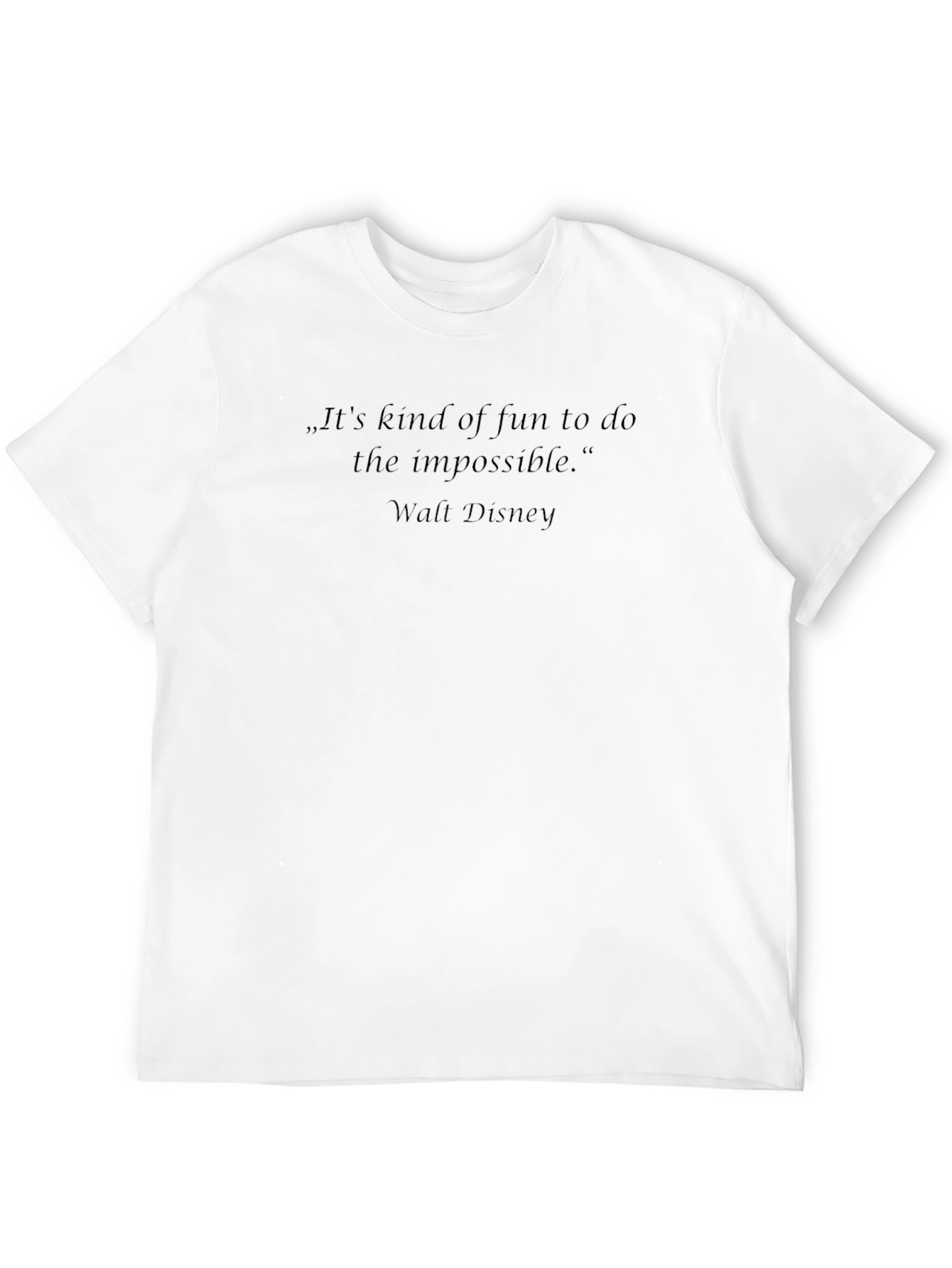 Inspirational Walt Disney Quote Black T-Shirt