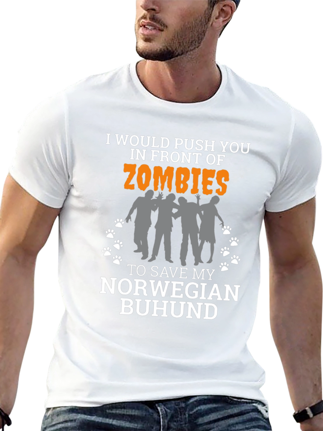 Zombie Norwegian Buhund Lover Tee