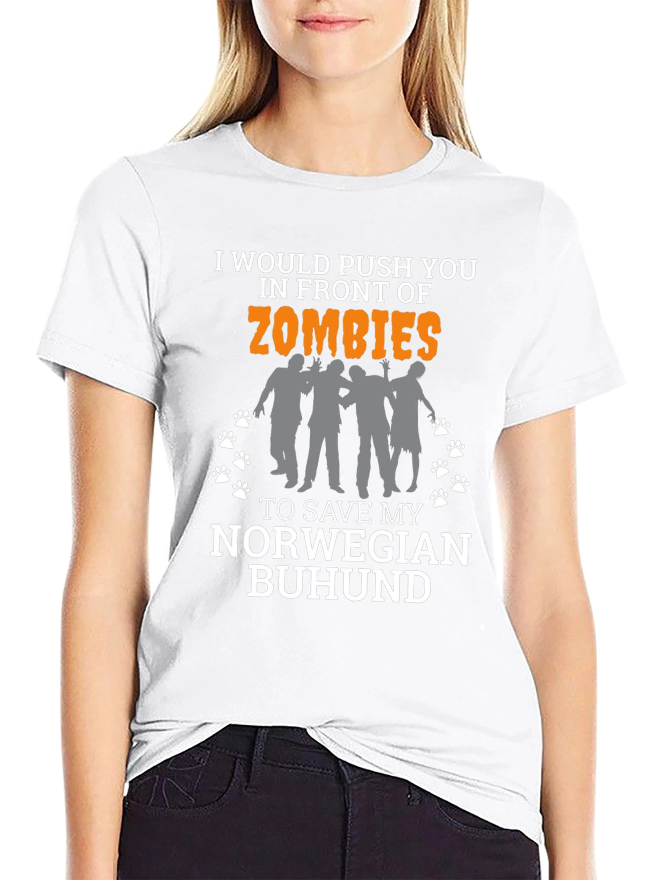 Zombie Norwegian Buhund Lover Tee