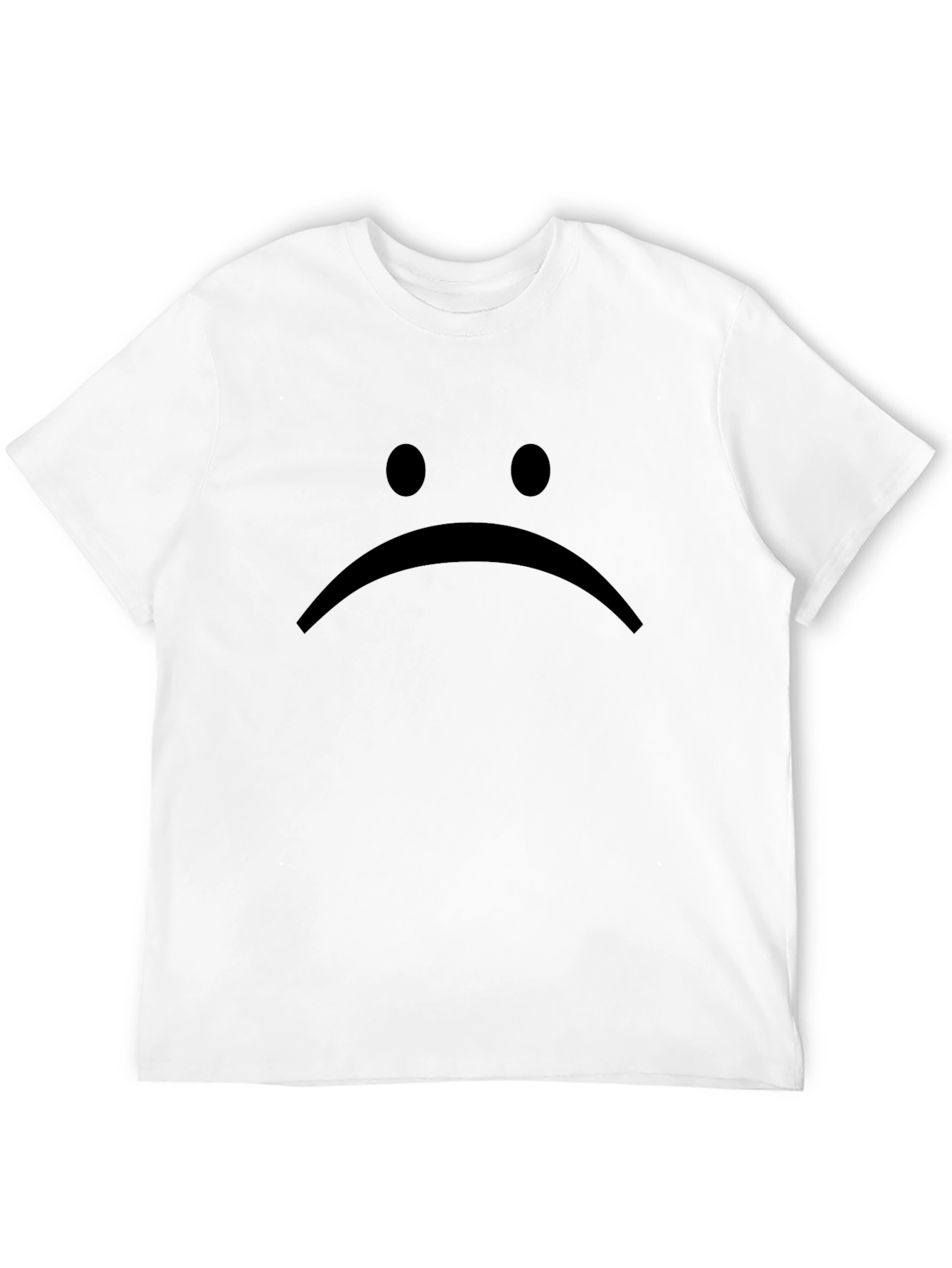 Sad Face Graphic Tee - Black Unisex T-Shirt