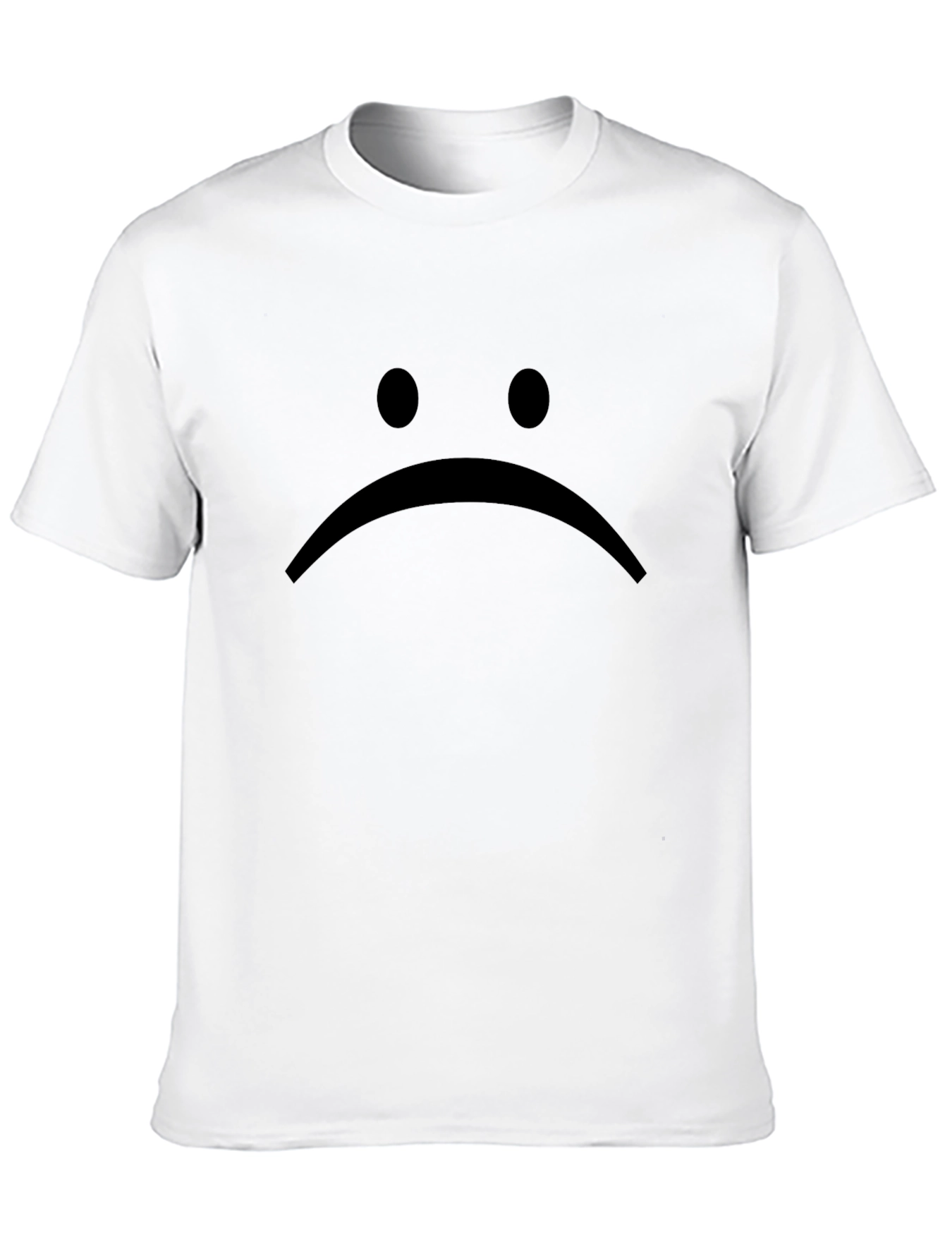 Sad Face Graphic Tee - Black Unisex T-Shirt