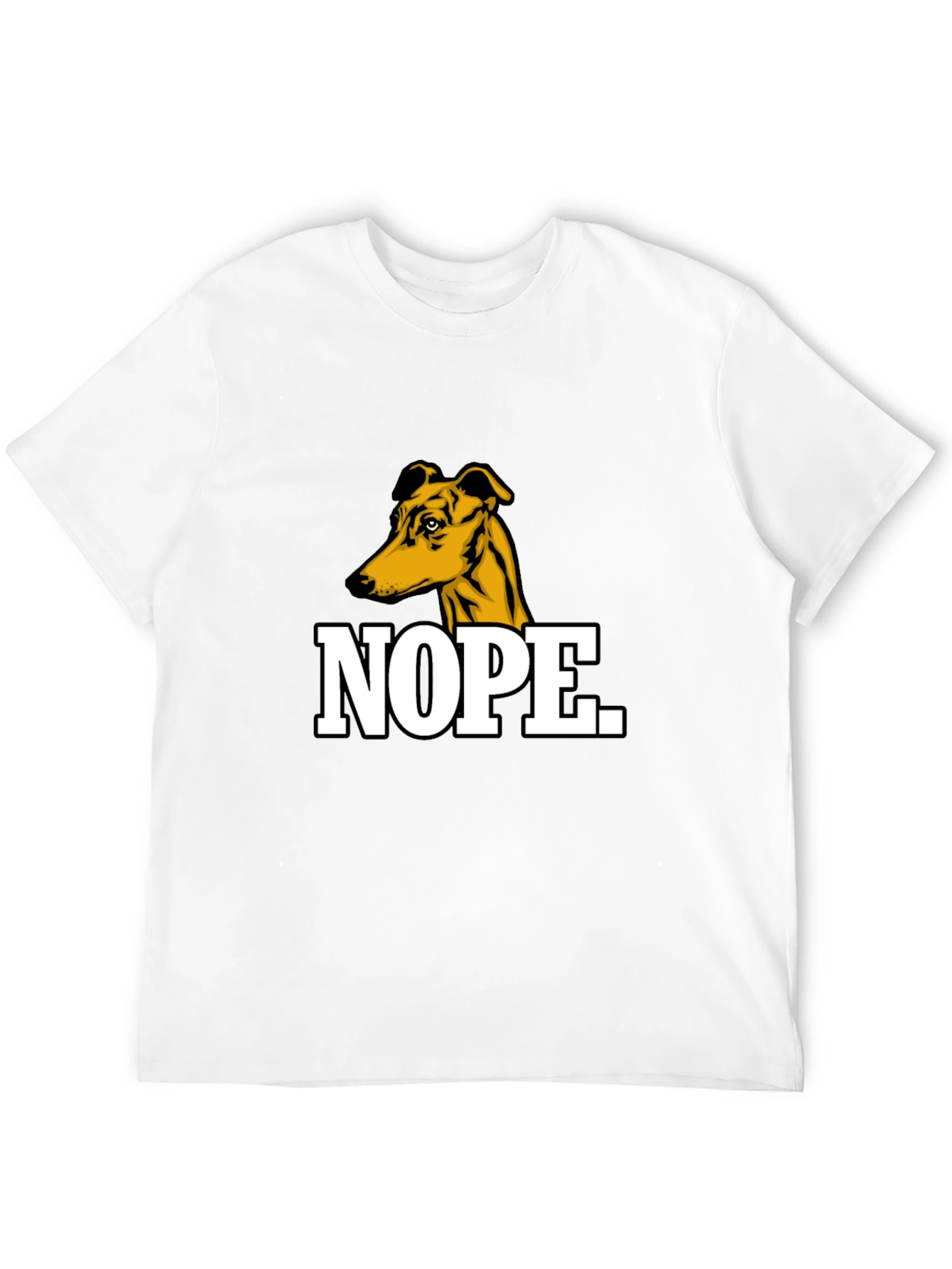 Nope Dog Graphic T-Shirt - Mens Black Tee