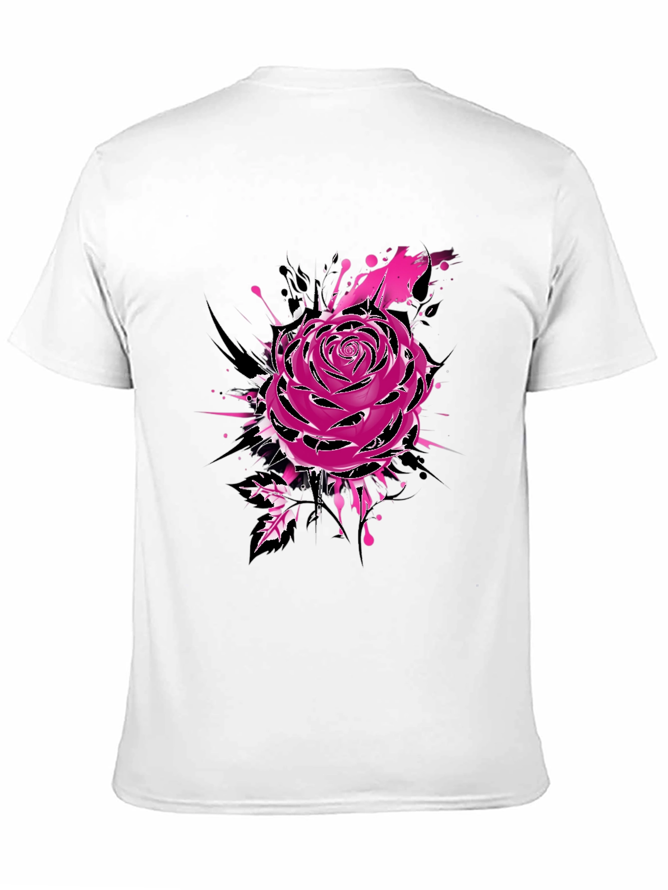Mens Black Rose Graphic Tee