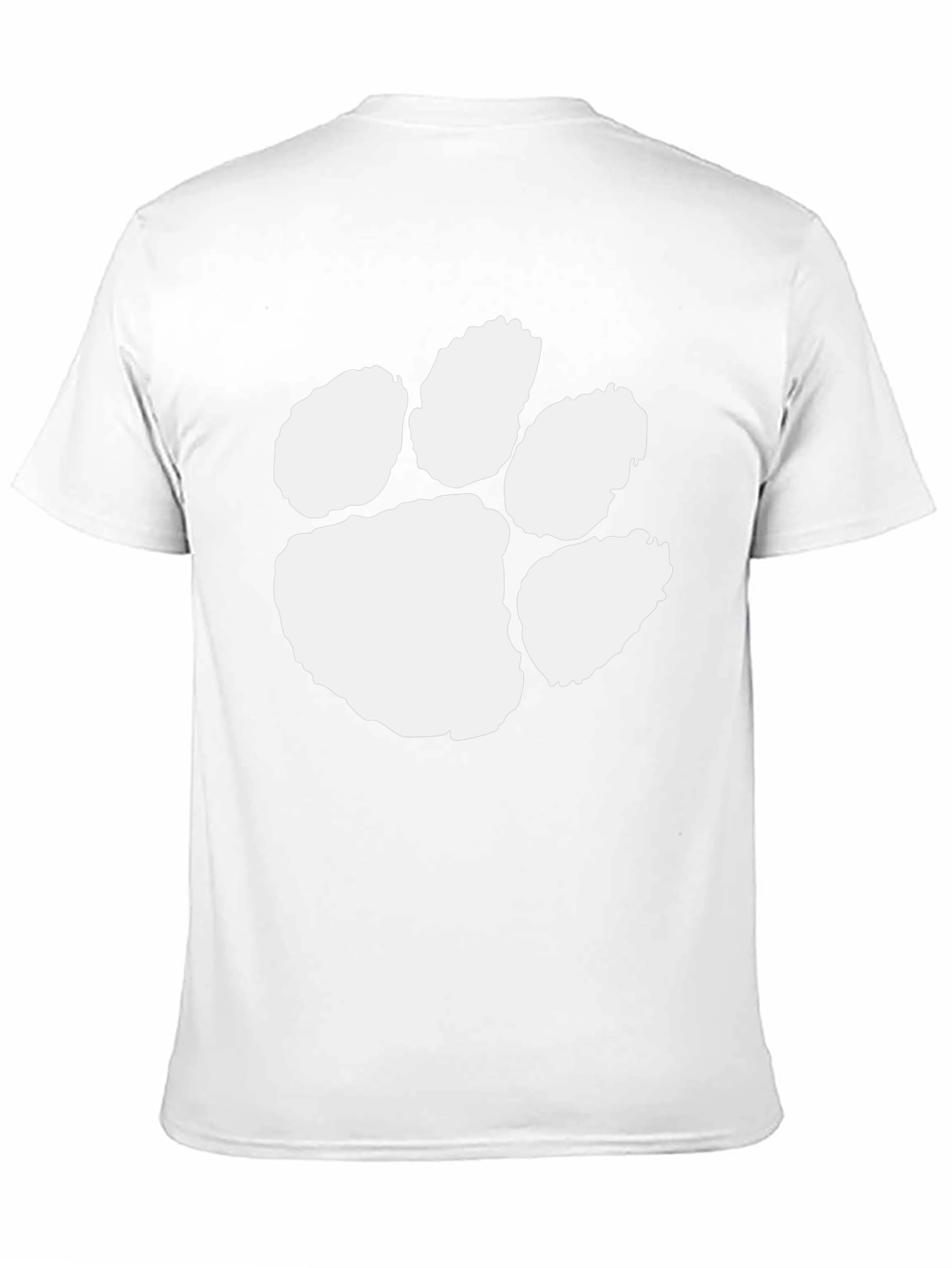 Black T-Shirt with White Paw Print