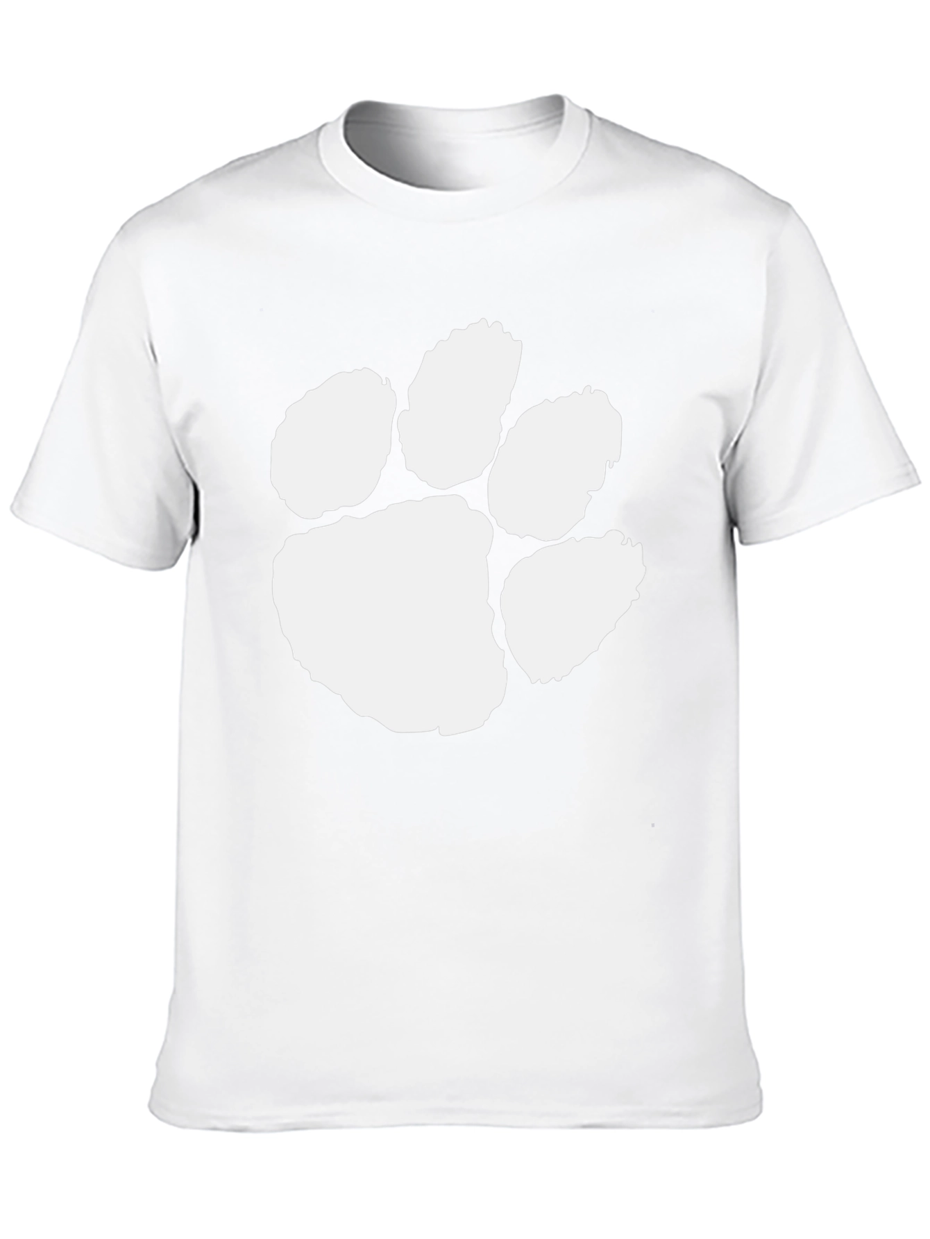 Black T-Shirt with White Paw Print