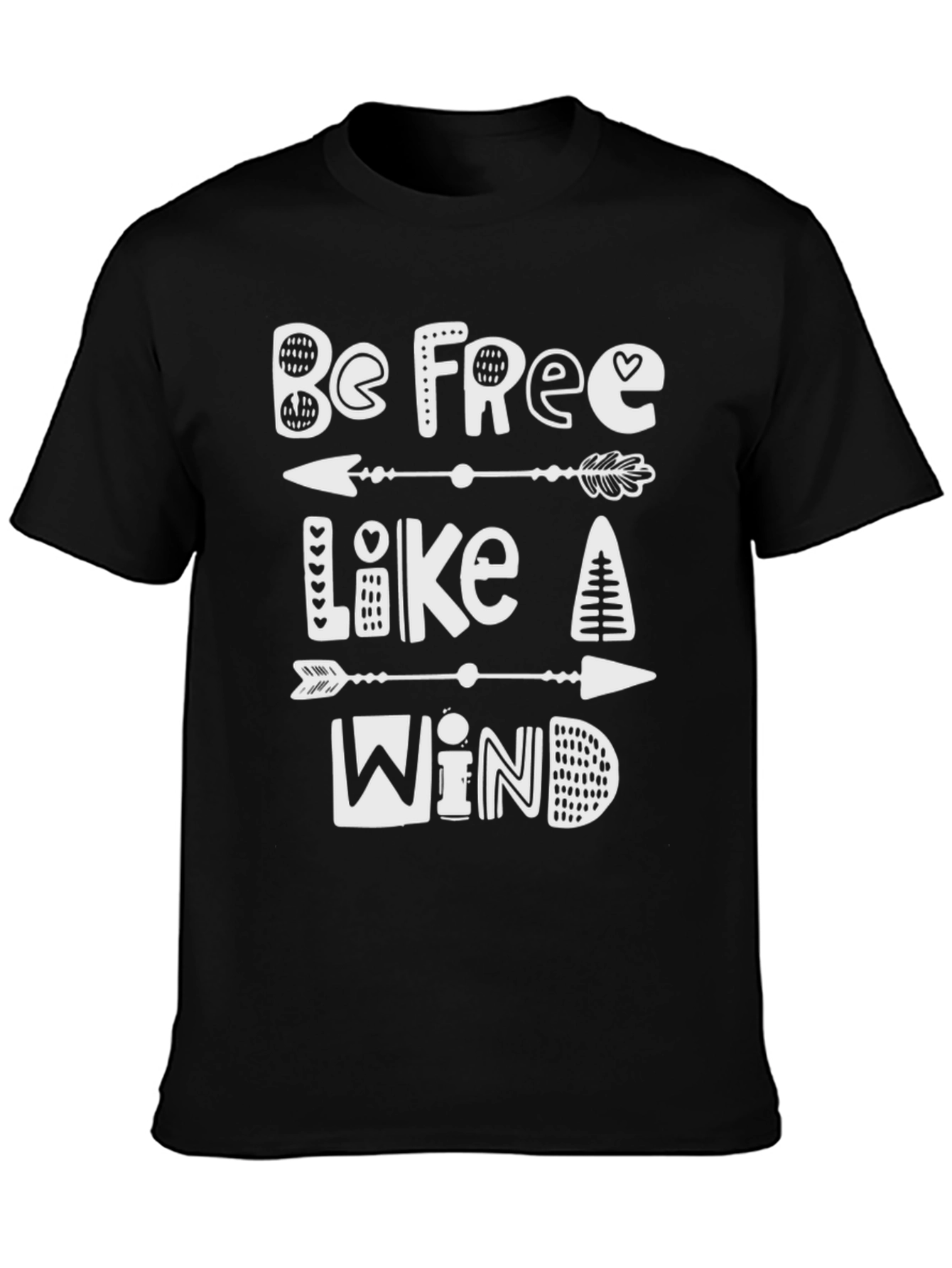Be Free Like A Wind T-Shirt - Black