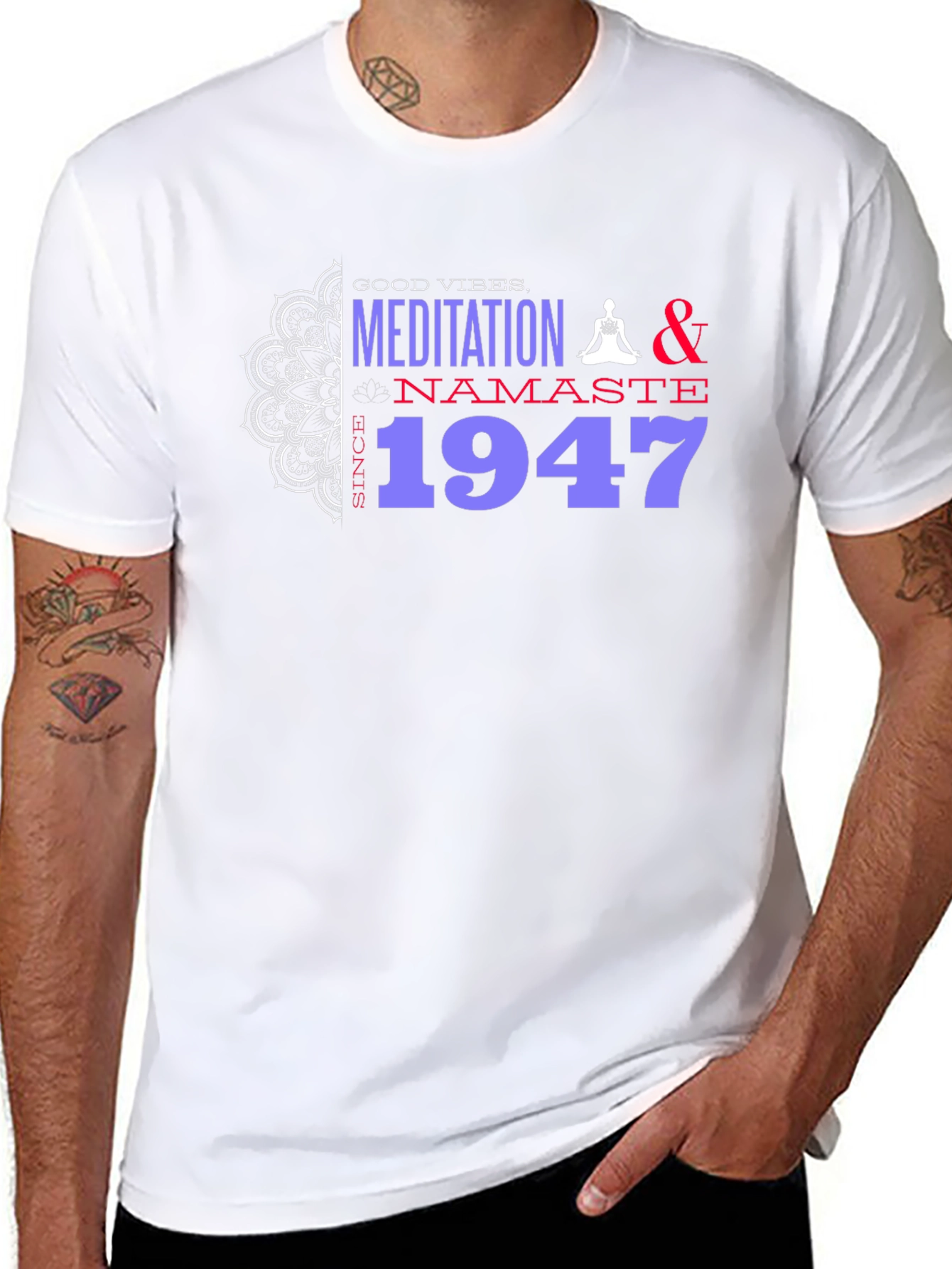 Meditation & Namaste Since 1947 T-Shirt