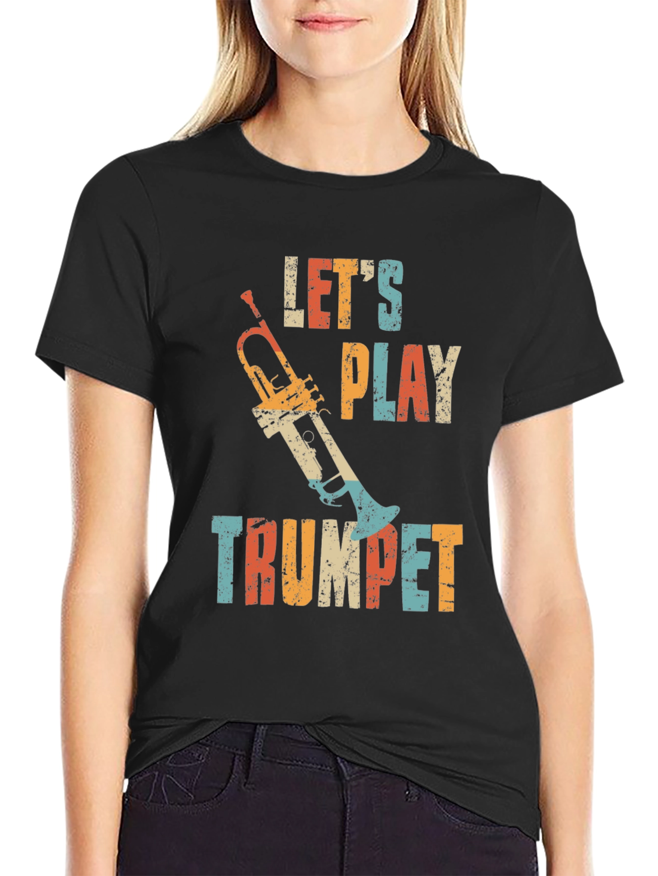 Retro Trumpet T-Shirt - Lets Play Trumpet!
