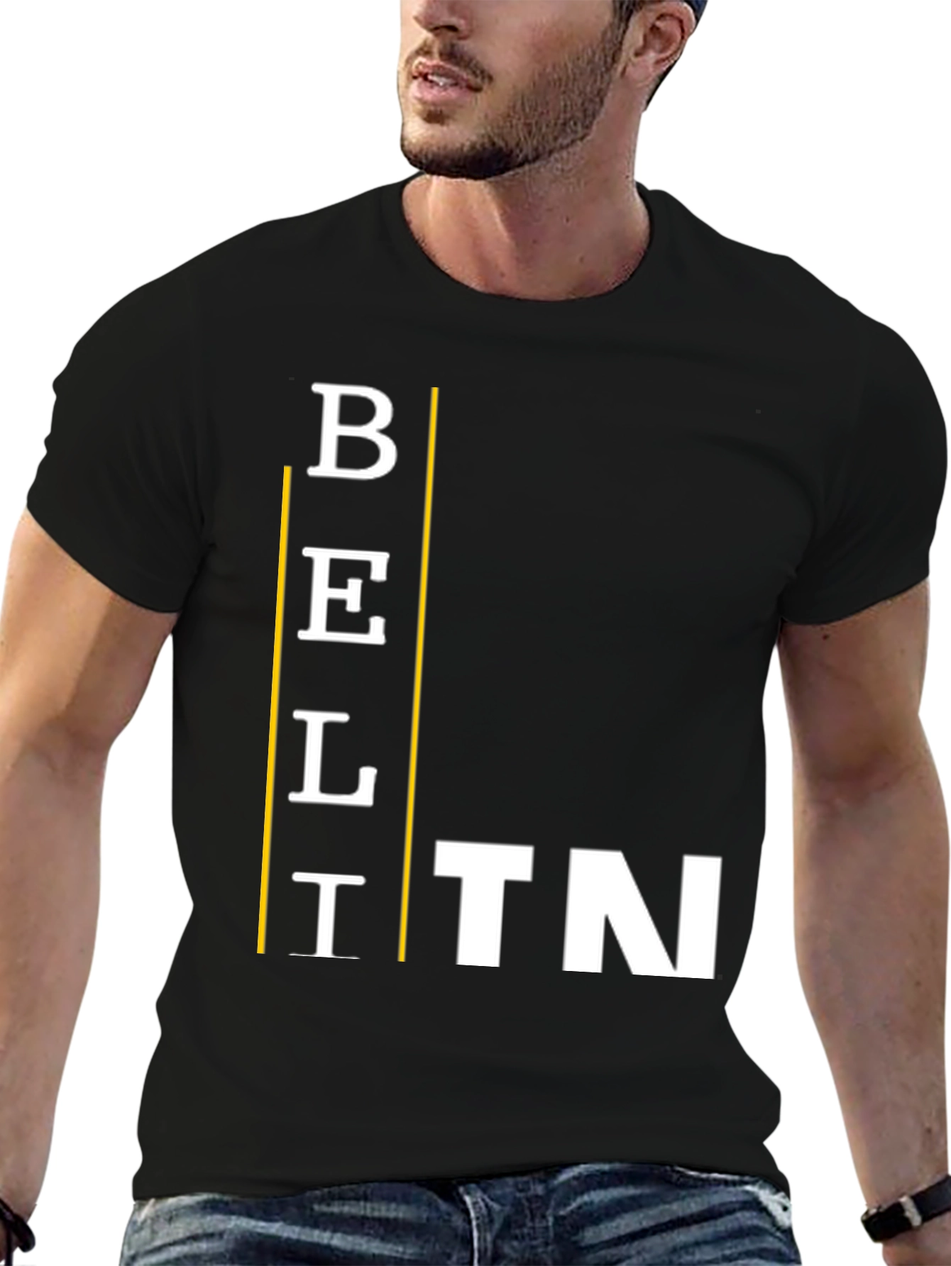 BELITN Graphic Tee - Black Cotton Blend