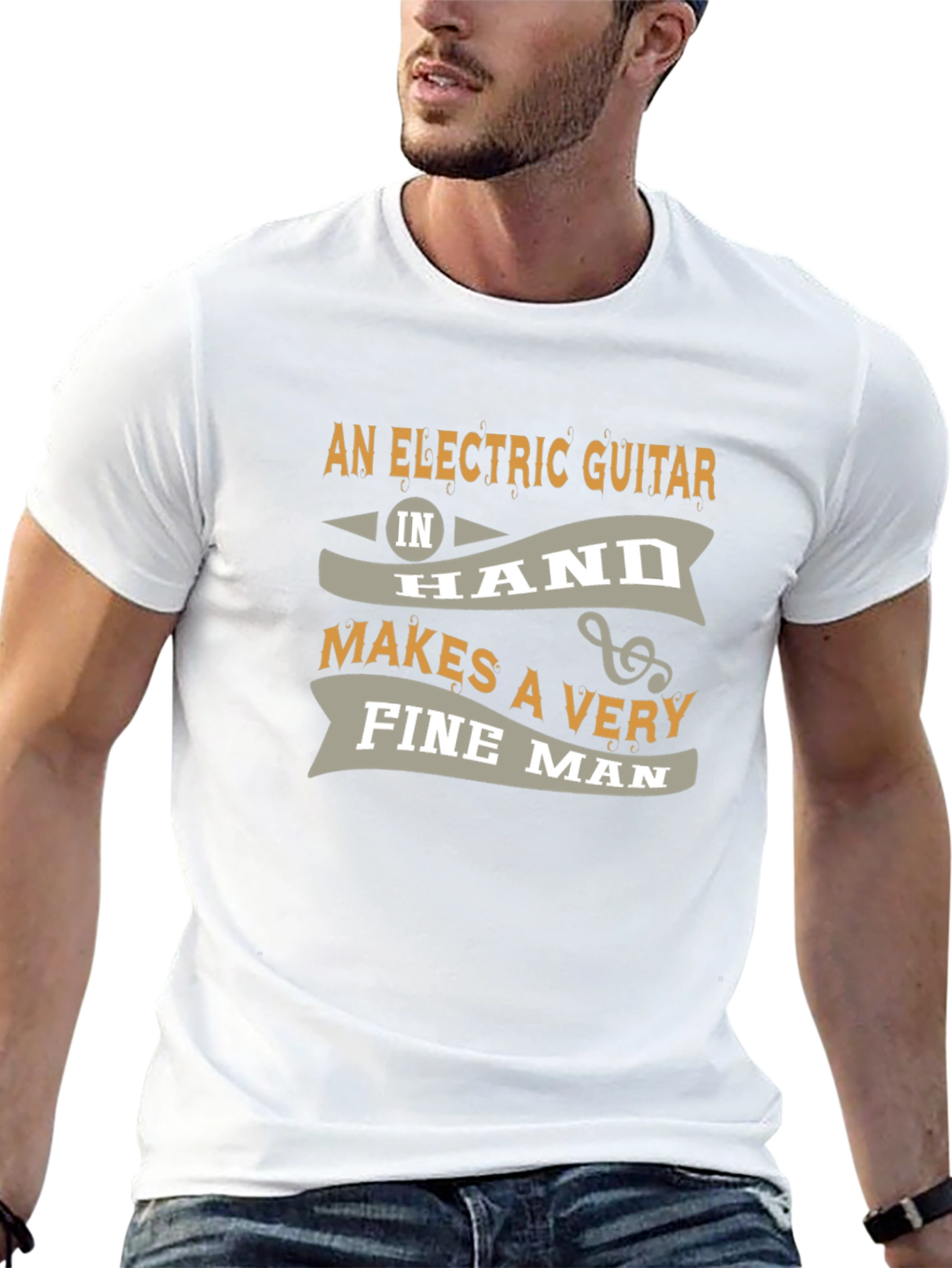 Electric Guitar Fine Man T-Shirt
