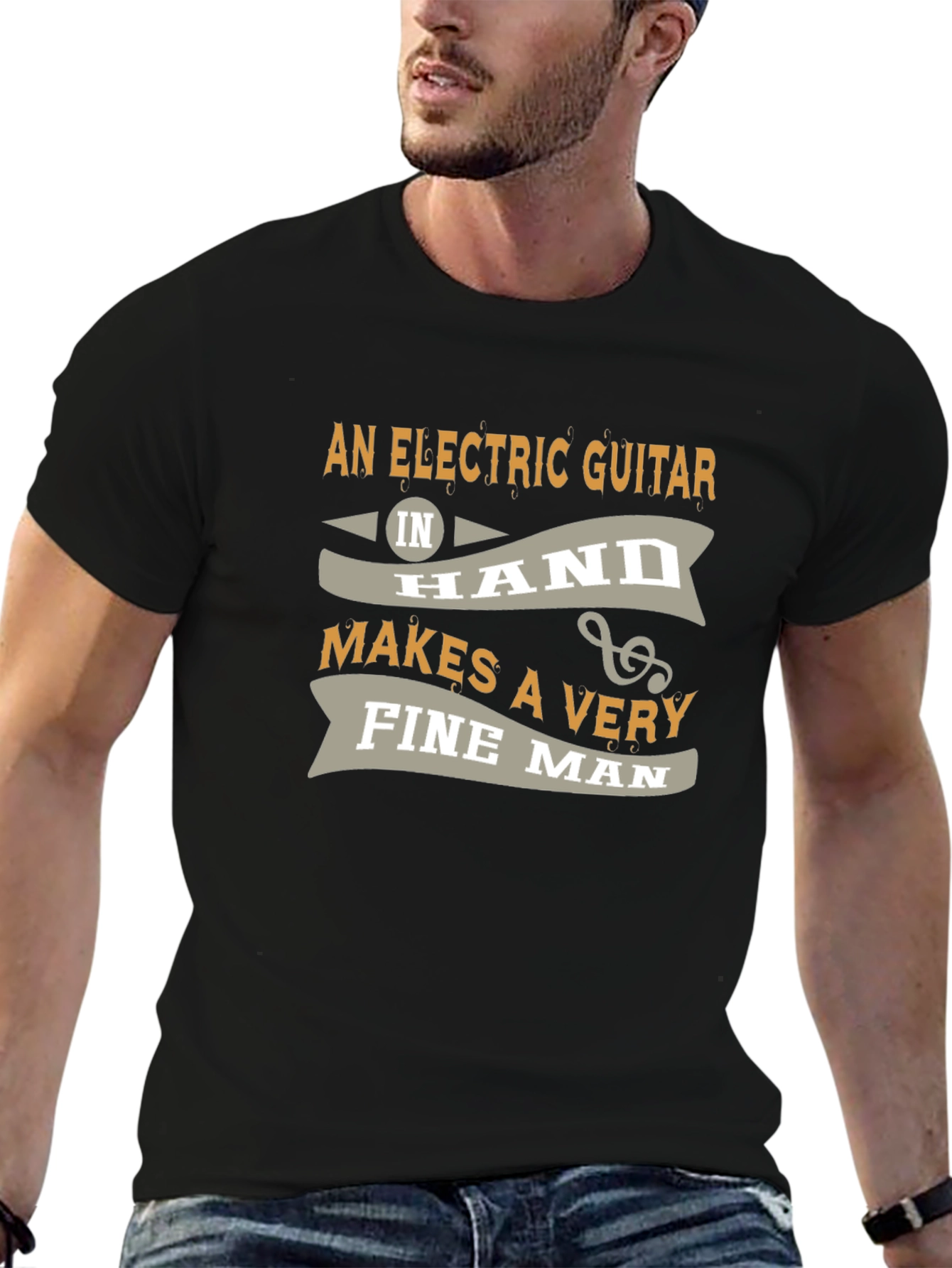 Electric Guitar Fine Man T-Shirt