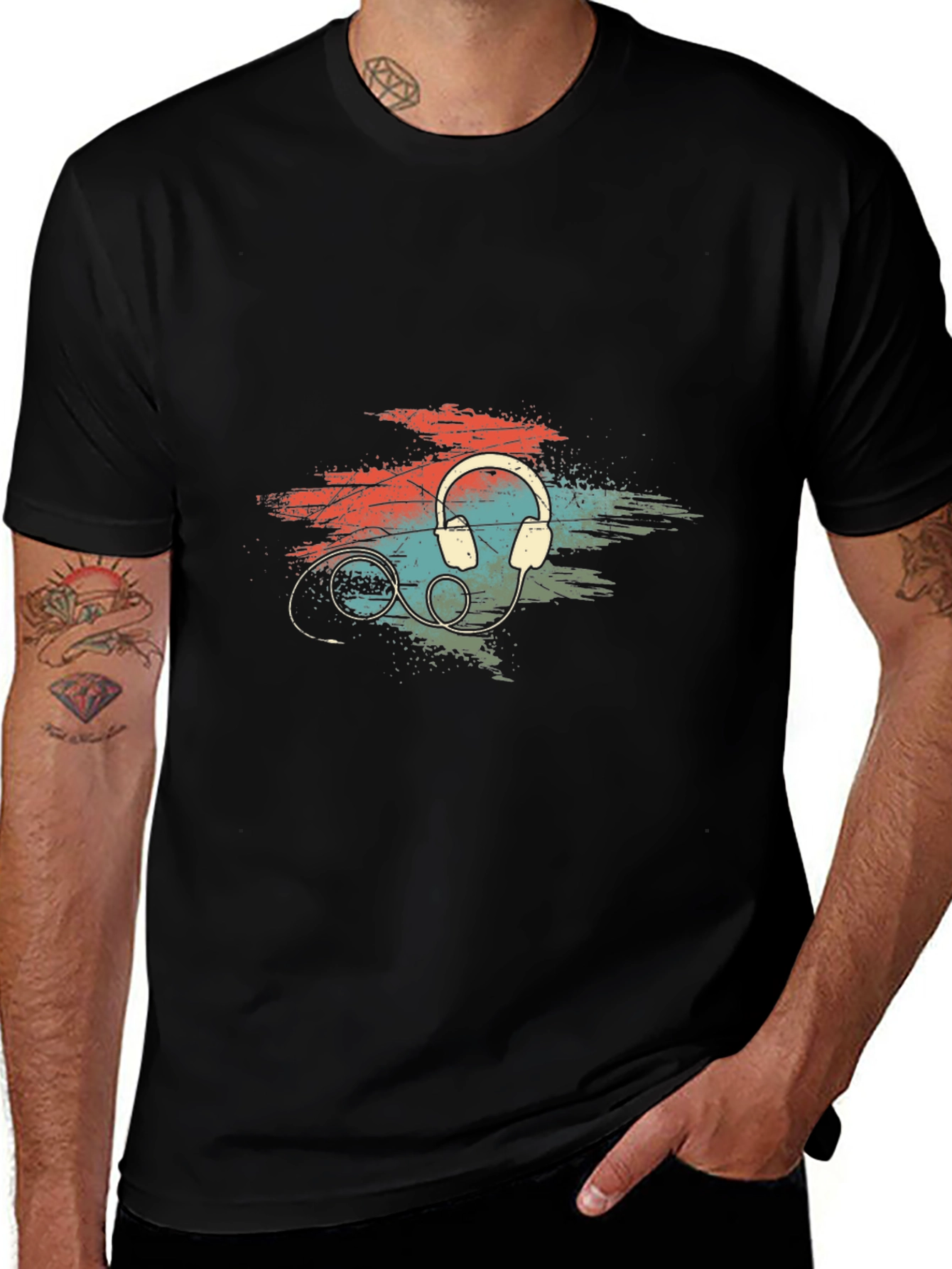 Retro Headphones Graphic T-Shirt