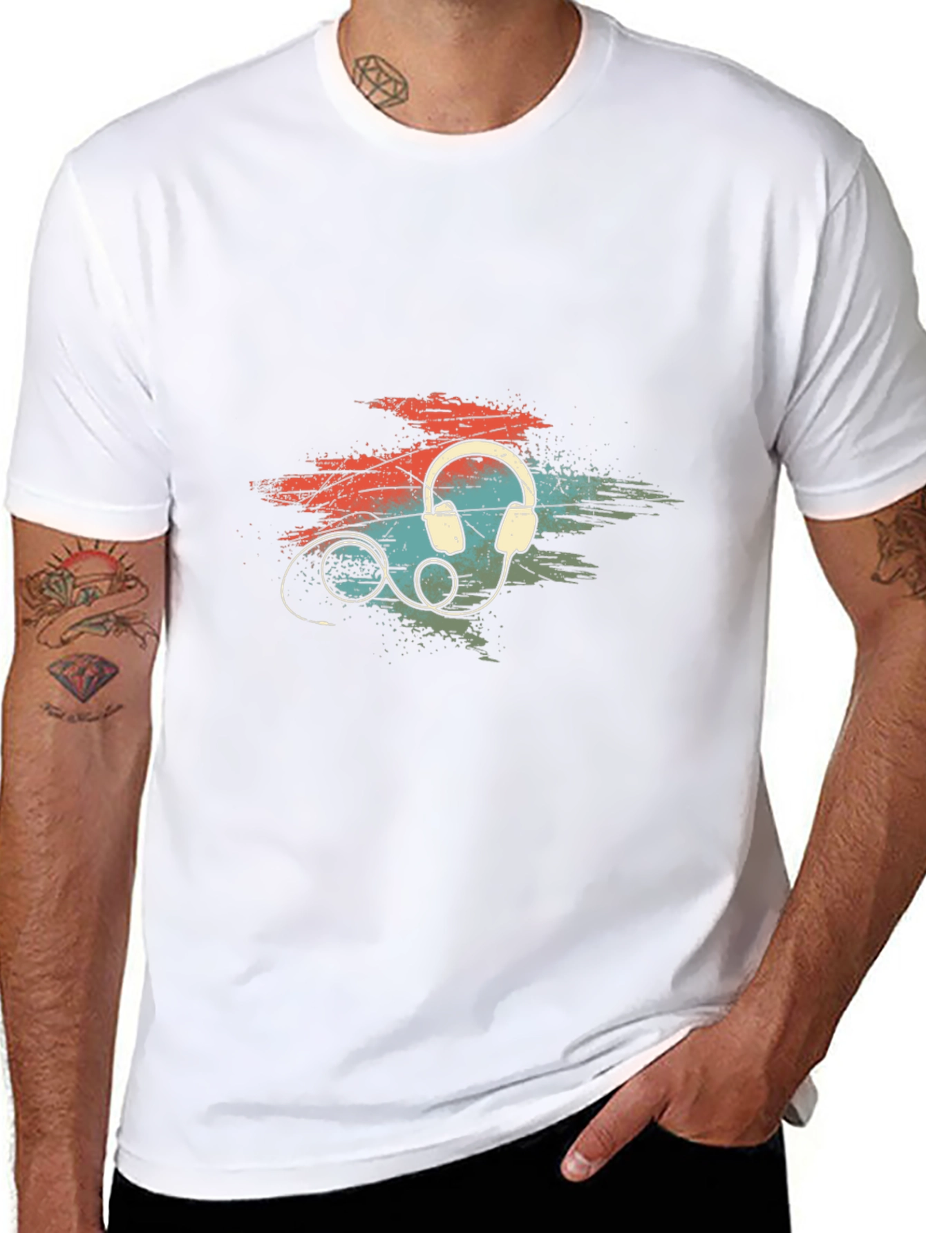 Retro Headphones Graphic T-Shirt