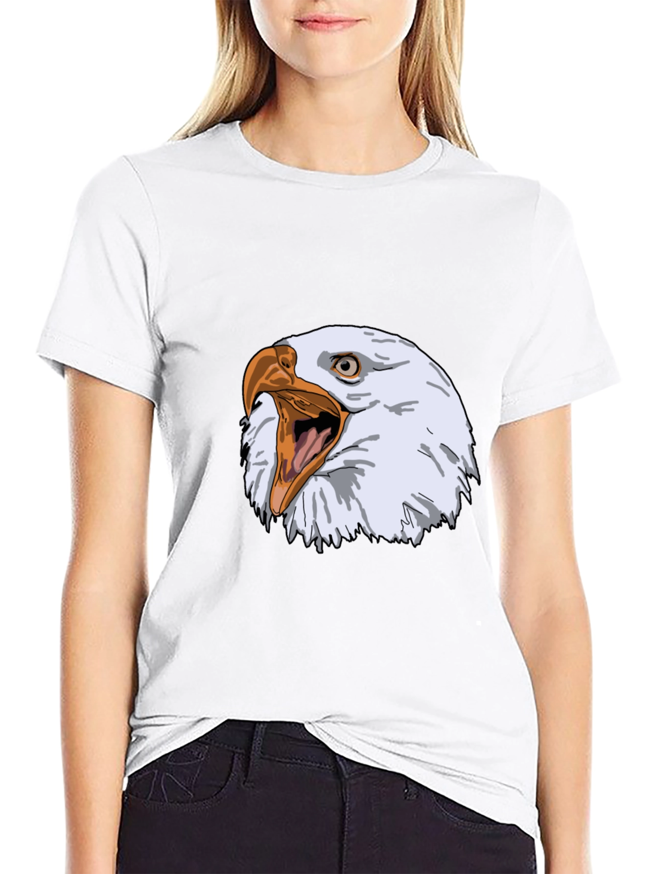 Black Eagle Graphic Tee - Fierce Bird Design