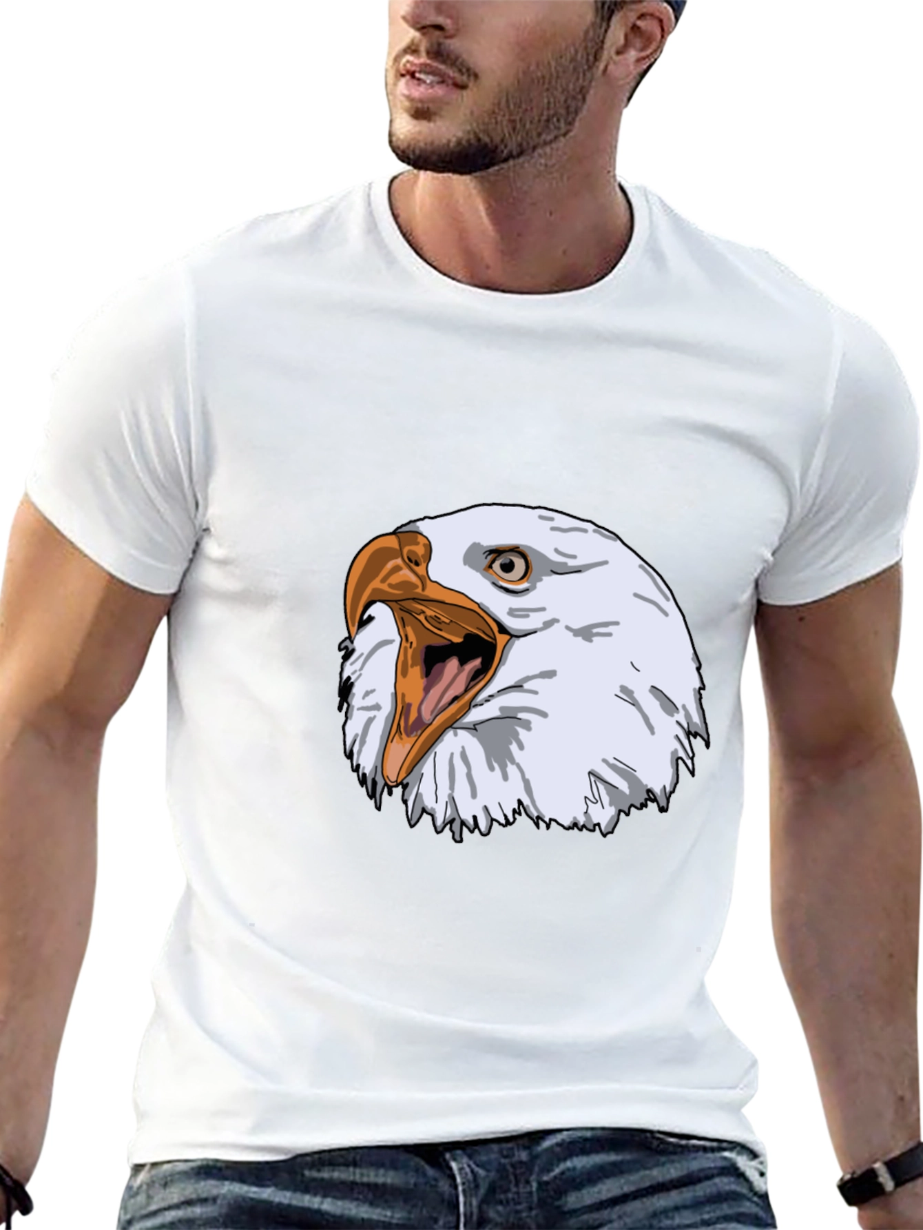 Black Eagle Graphic Tee - Fierce Bird Design