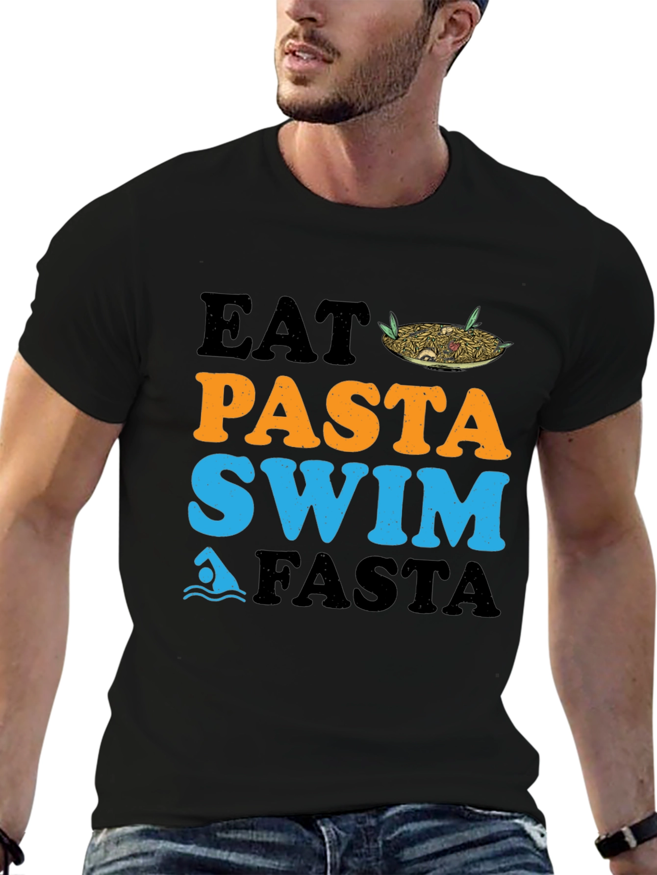 Eat Pasta Swim Fasta Graphic Tee