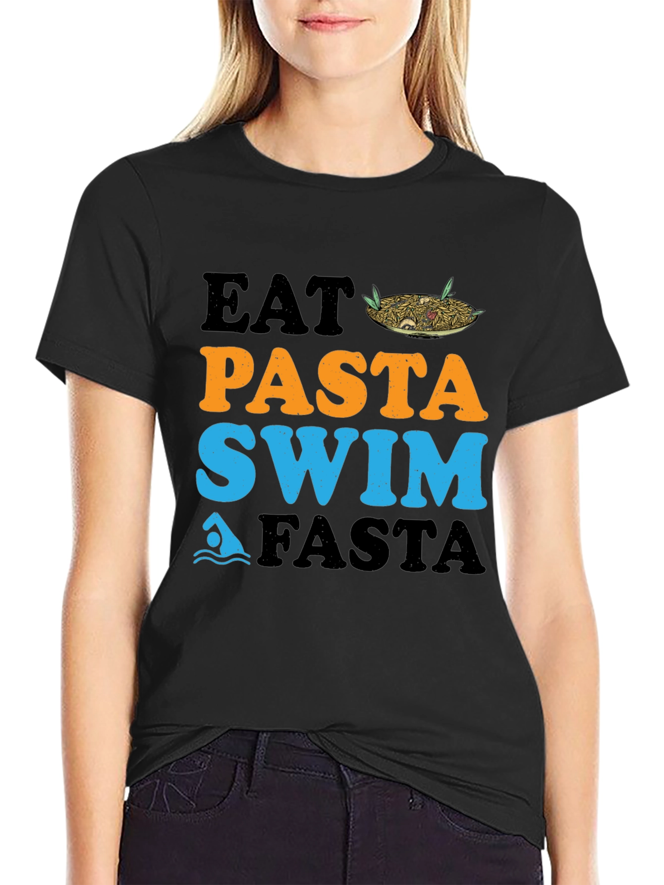 Eat Pasta Swim Fasta Graphic Tee