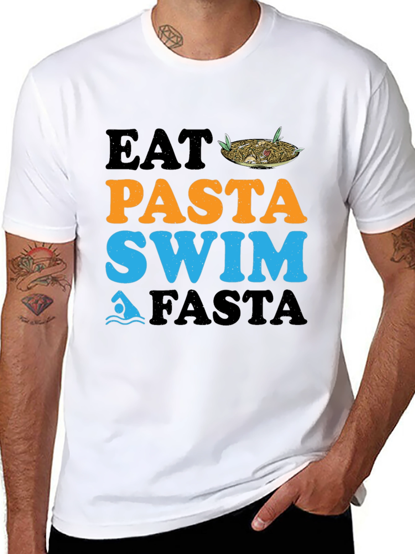 Eat Pasta Swim Fasta Graphic Tee