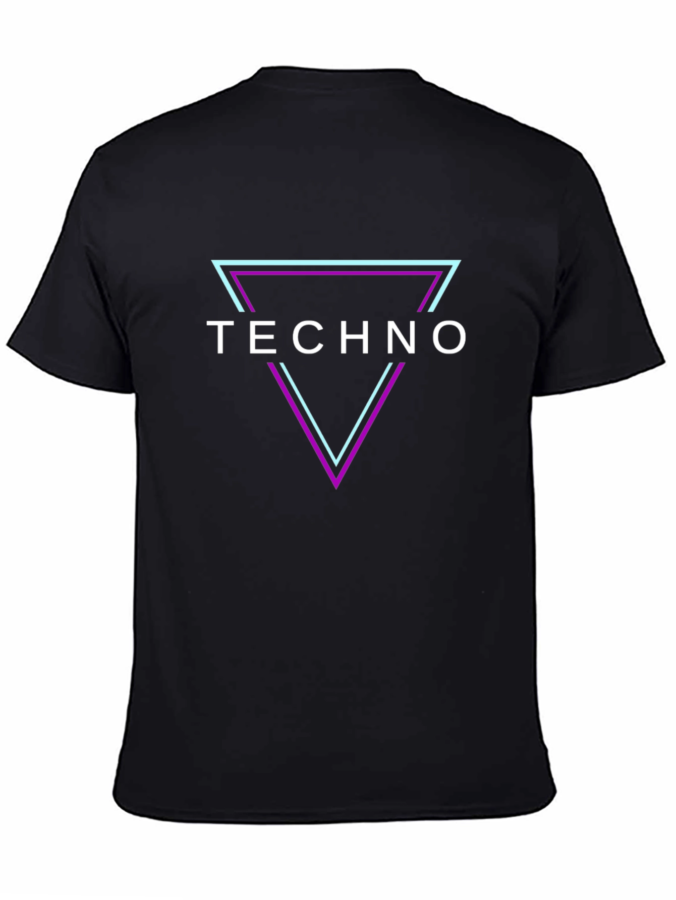 Techno T-Shirt - Geometric Triangle Rave Party Top