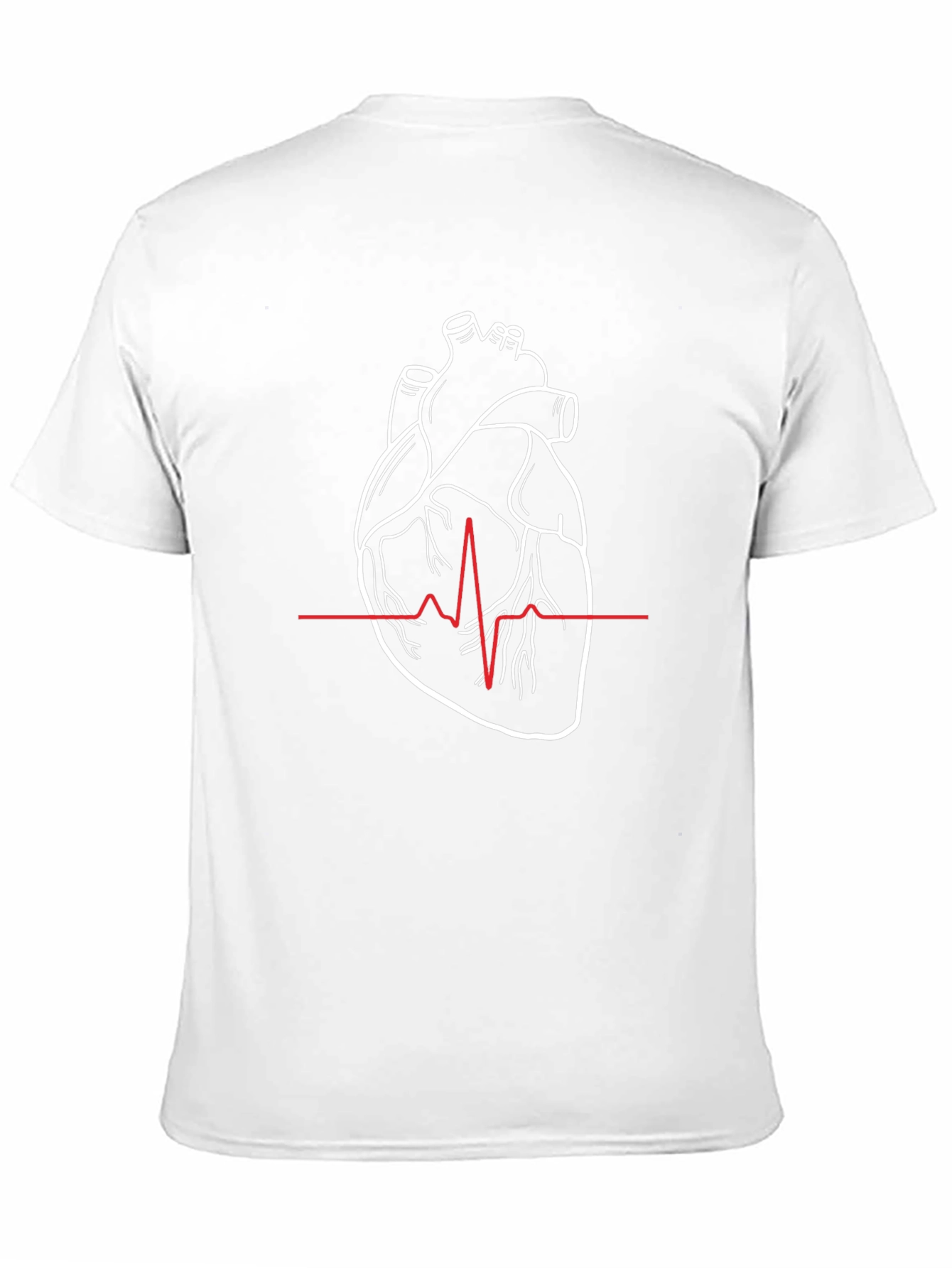 Anatomical Heartbeat T-Shirt - Black