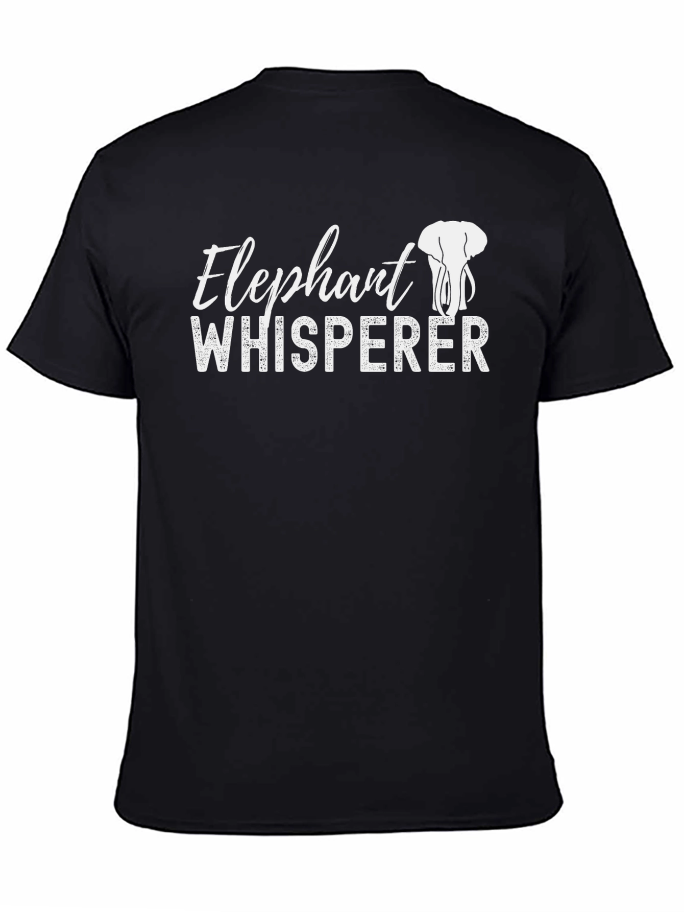 Elephant Whisperer Graphic T-Shirt - Black