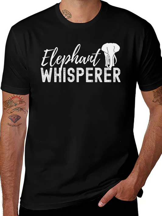 Elephant Whisperer Graphic T-Shirt - Black