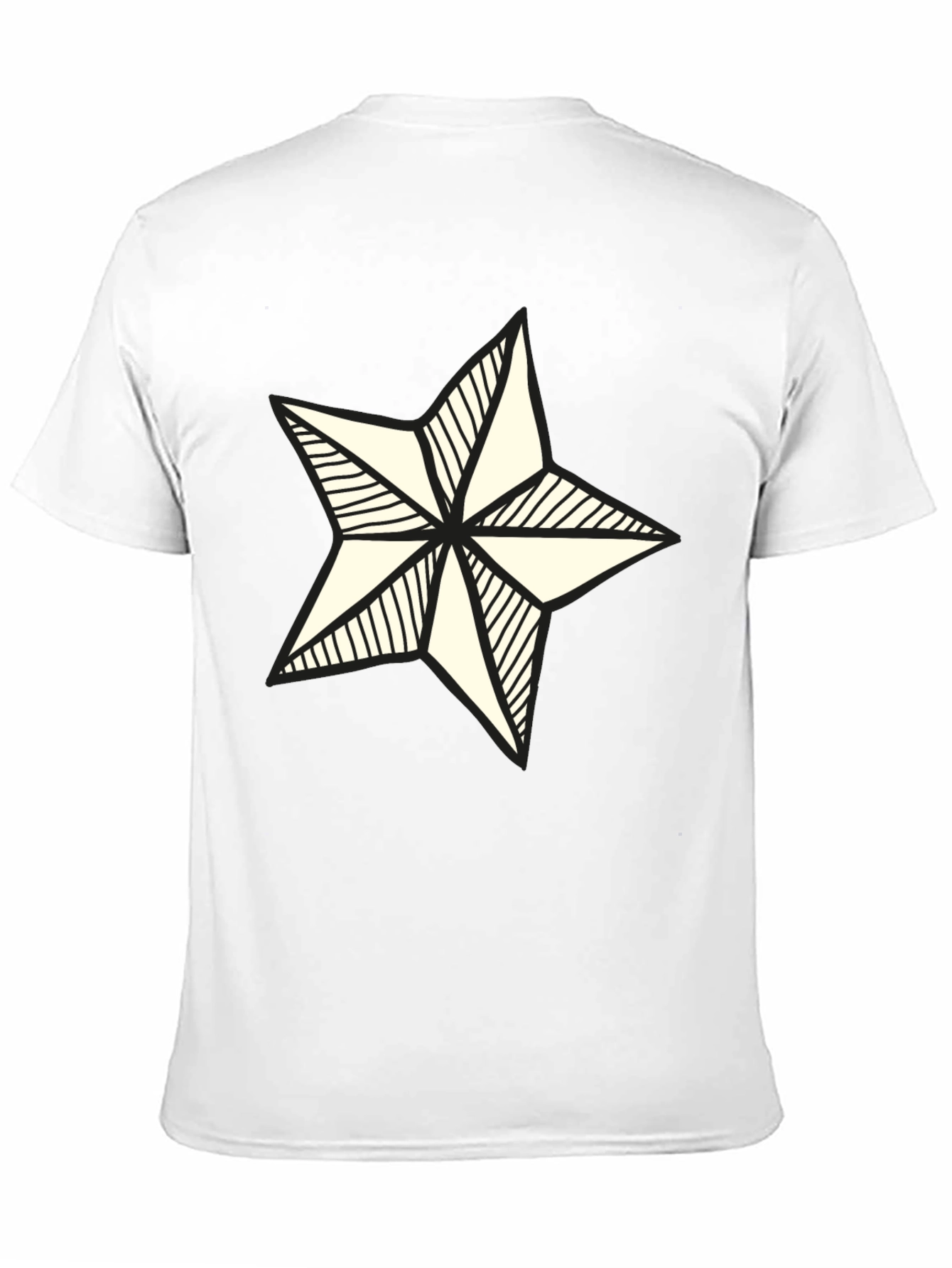 Nautical Star Graphic Tee - Stylish Black Cotton Shirt
